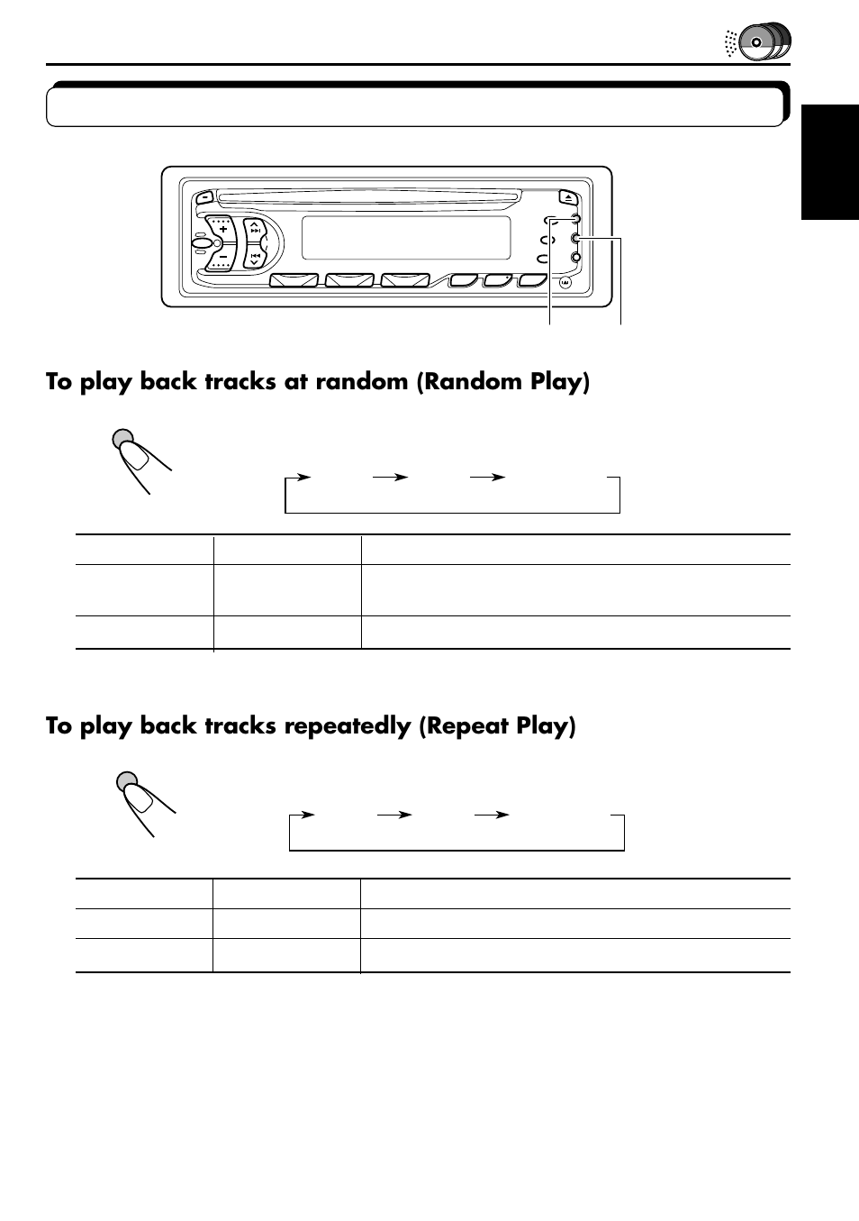 Selecting cd playback modes | JVC KD-S707R User Manual | Page 31 / 35