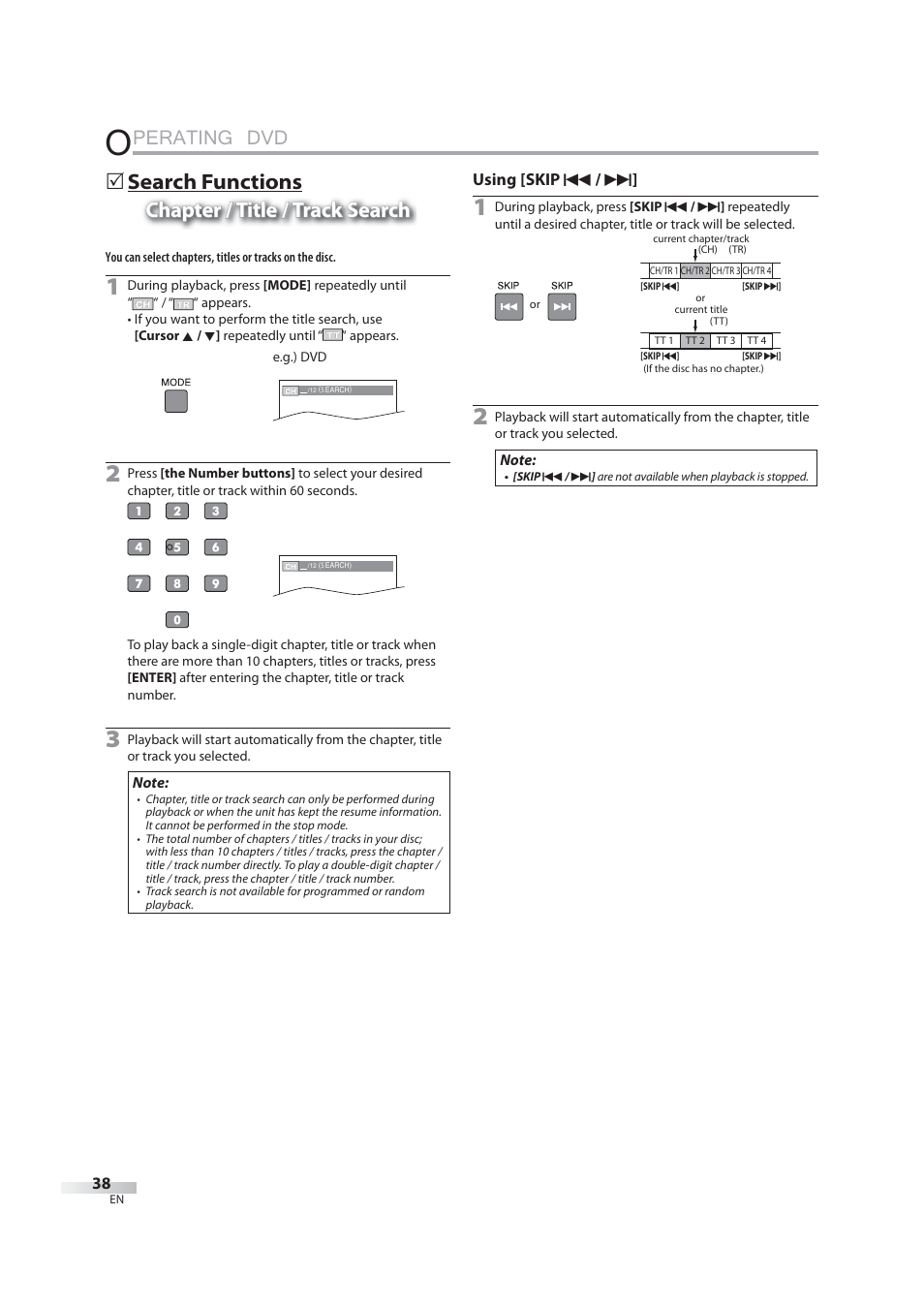 Perating dvd | JVC 1EMN24939 User Manual | Page 38 / 56