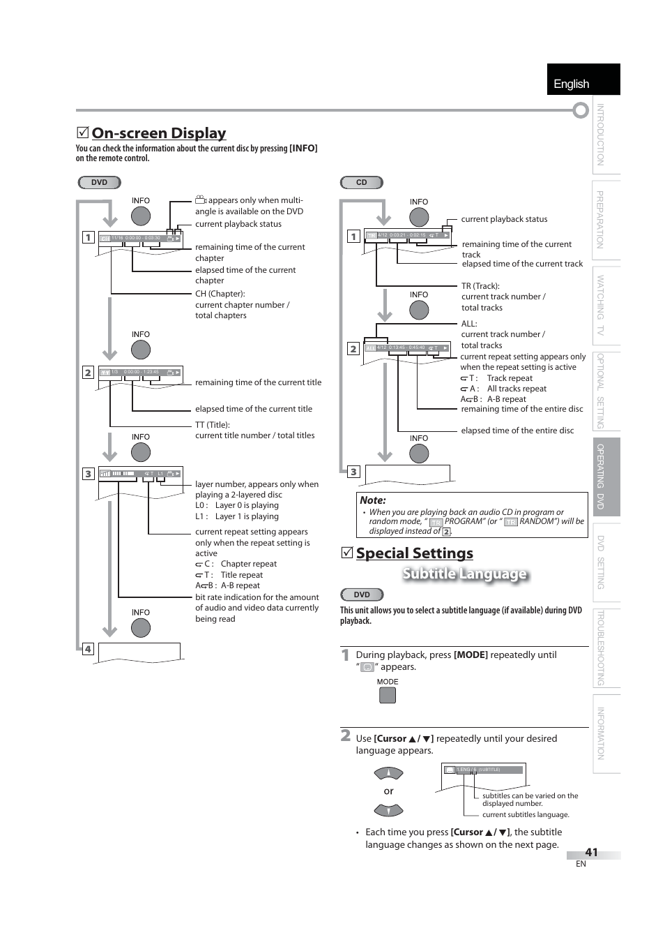 English, 5 on-screen display | JVC 1EMN24939 User Manual | Page 41 / 56