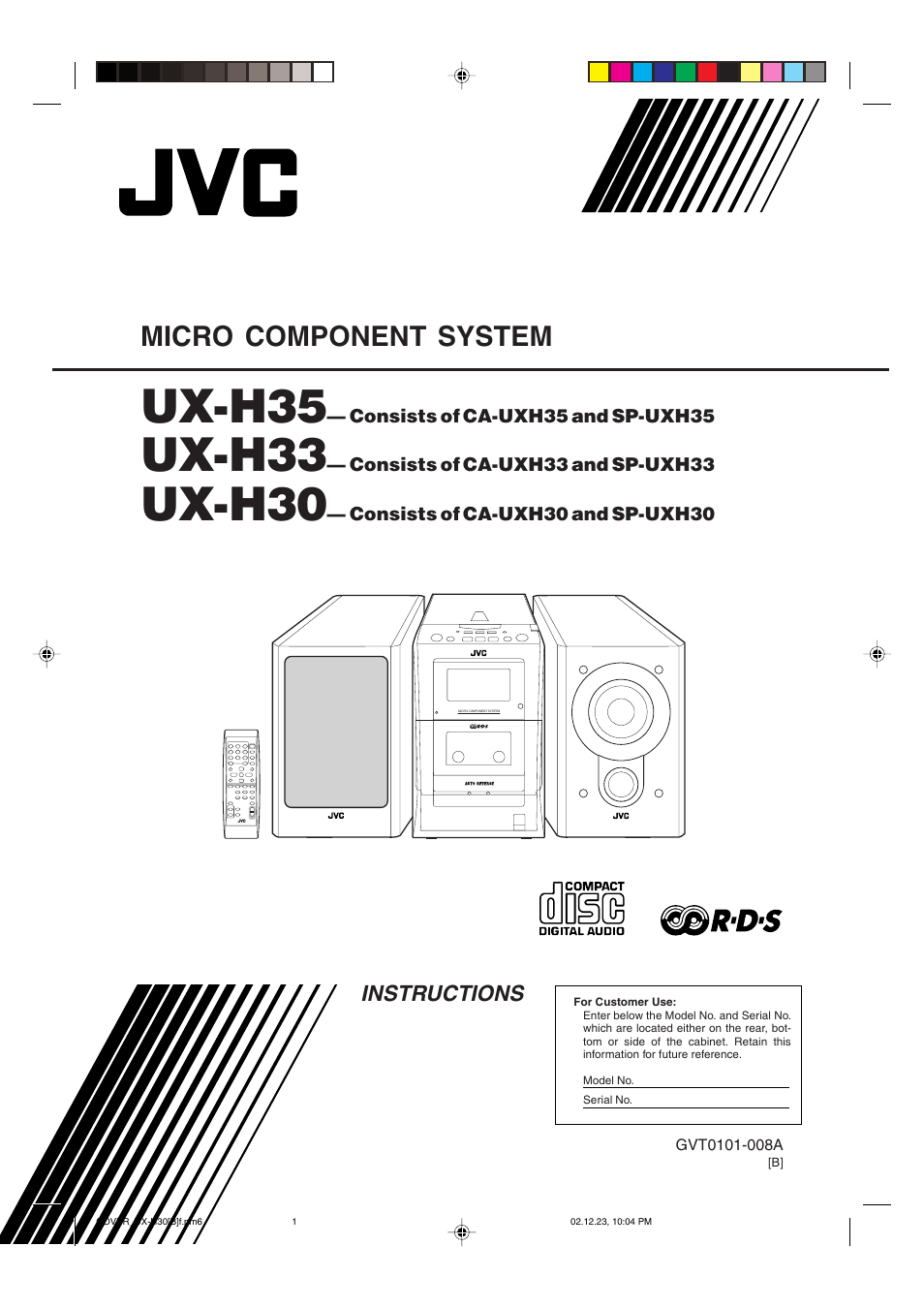 JVC CA-UXH33 User Manual | 32 pages