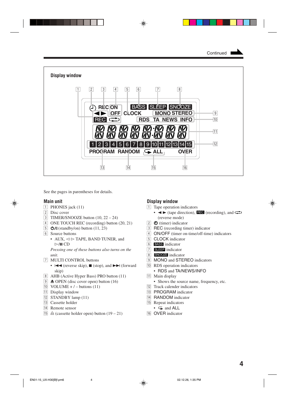 JVC CA-UXH33 User Manual | Page 7 / 32