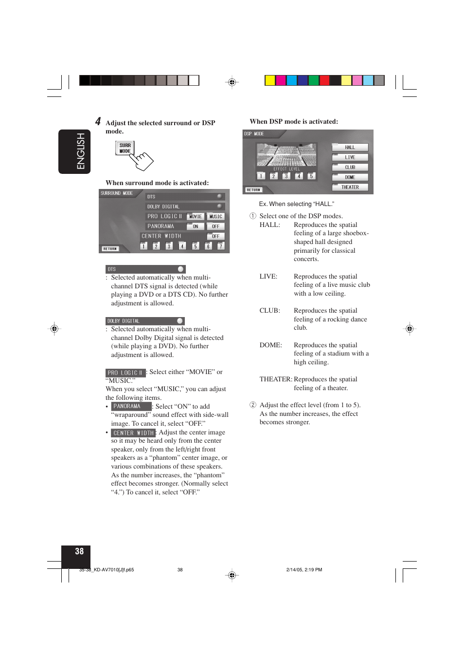 English | JVC KD-AV7010 User Manual | Page 38 / 92