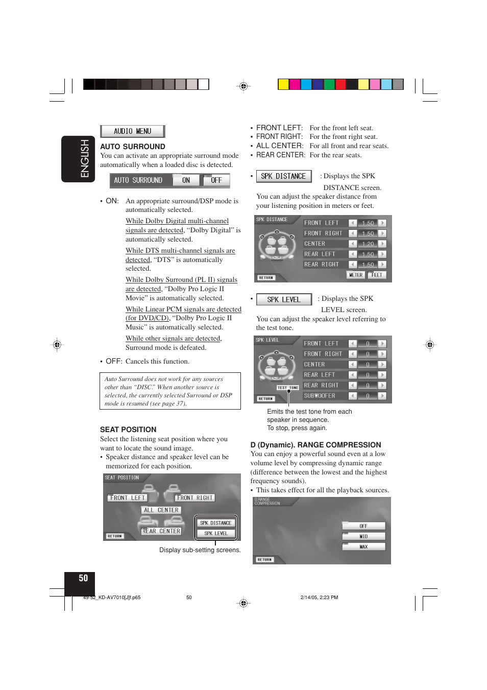 English | JVC KD-AV7010 User Manual | Page 50 / 92