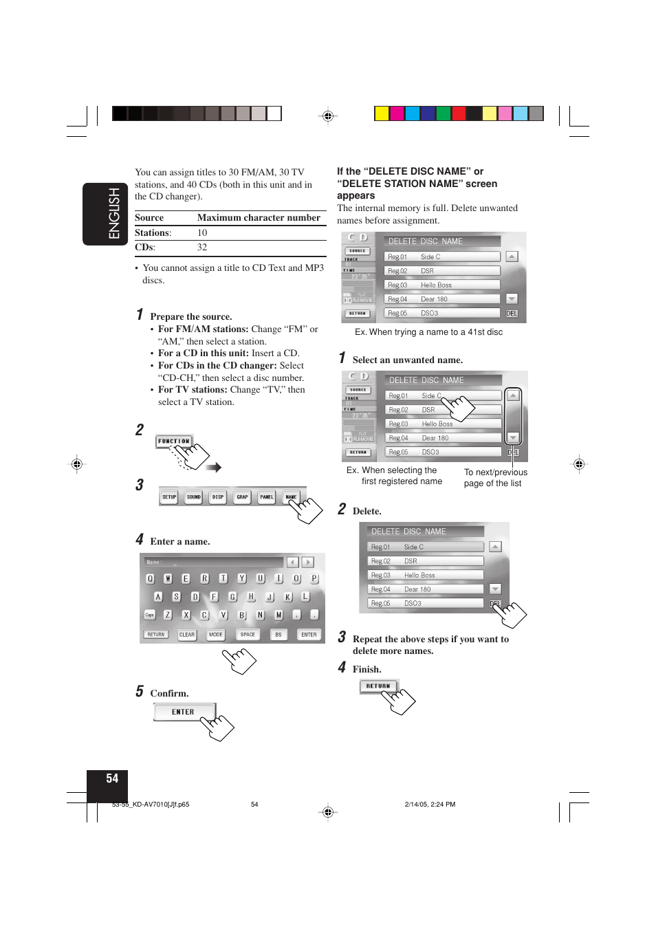 English | JVC KD-AV7010 User Manual | Page 54 / 92