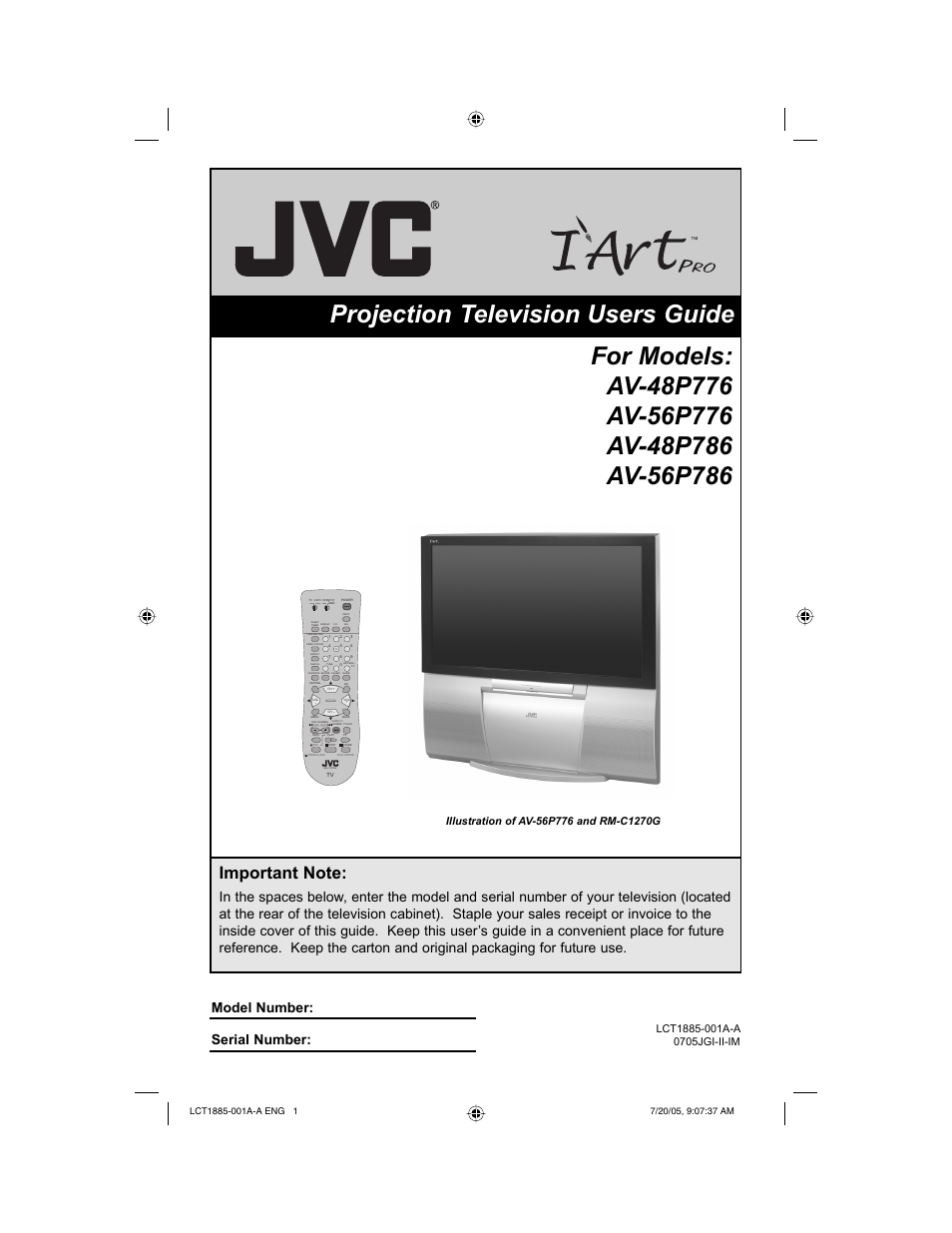 JVC I'Art Pro LCT1885-001A-A User Manual | 80 pages