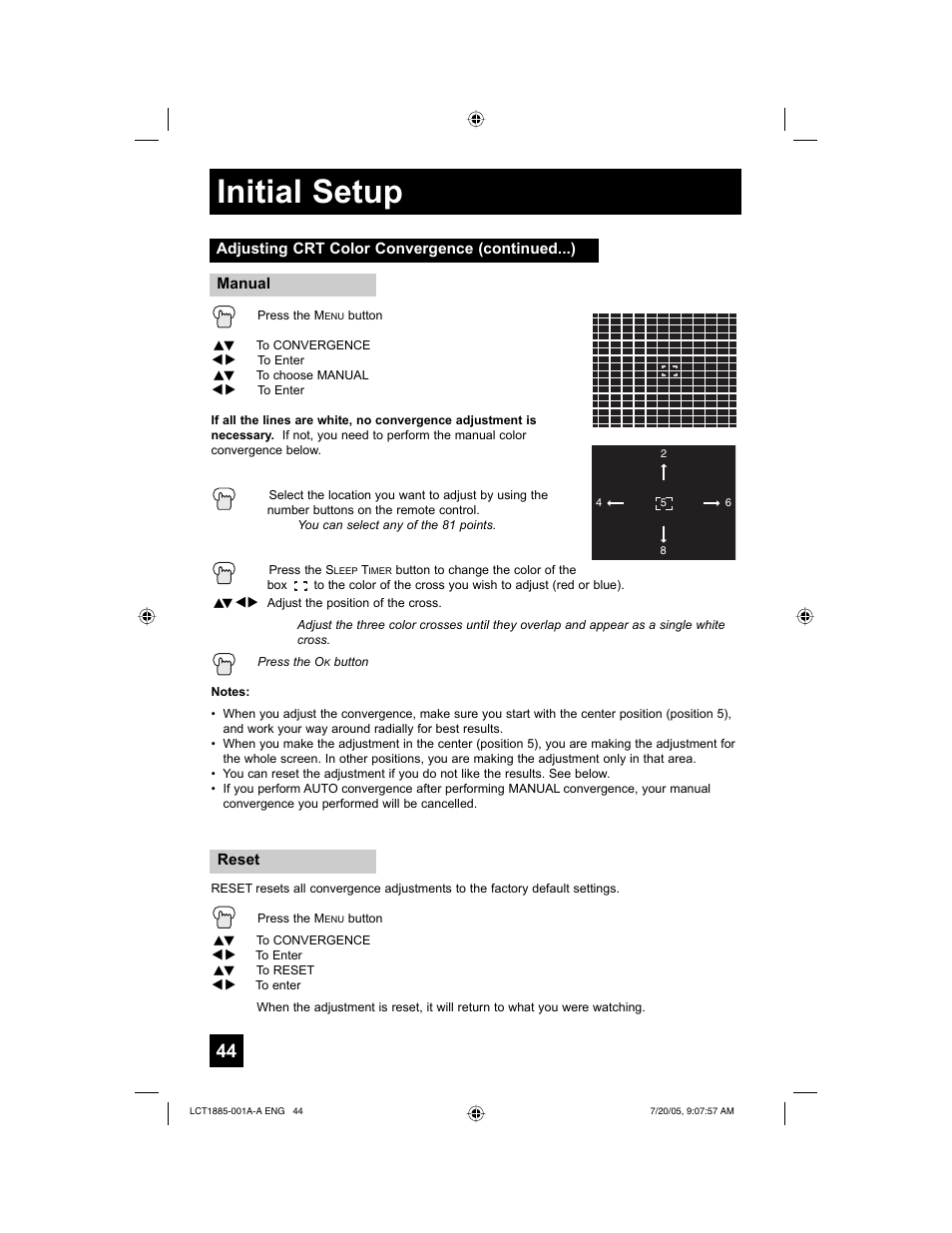 Initial setup | JVC I'Art Pro LCT1885-001A-A User Manual | Page 44 / 80