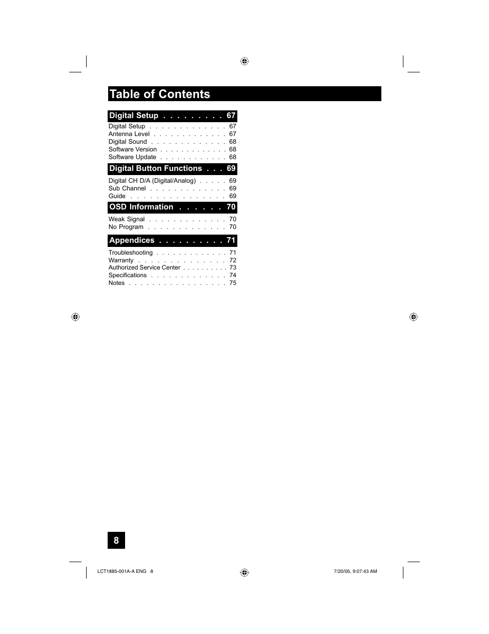 JVC I'Art Pro LCT1885-001A-A User Manual | Page 8 / 80