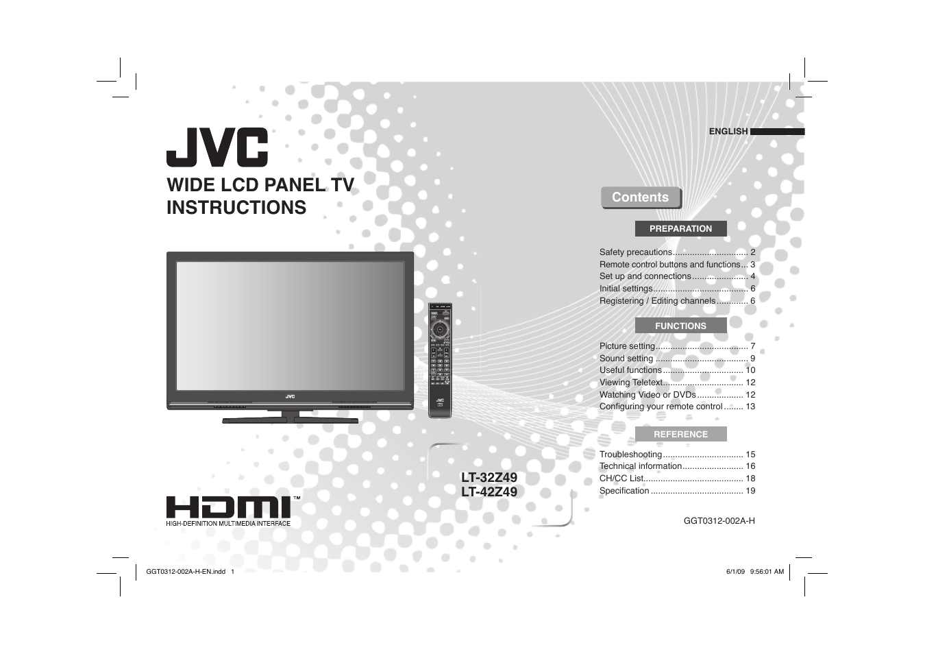 JVC GGT0312-002A-H User Manual | 20 pages