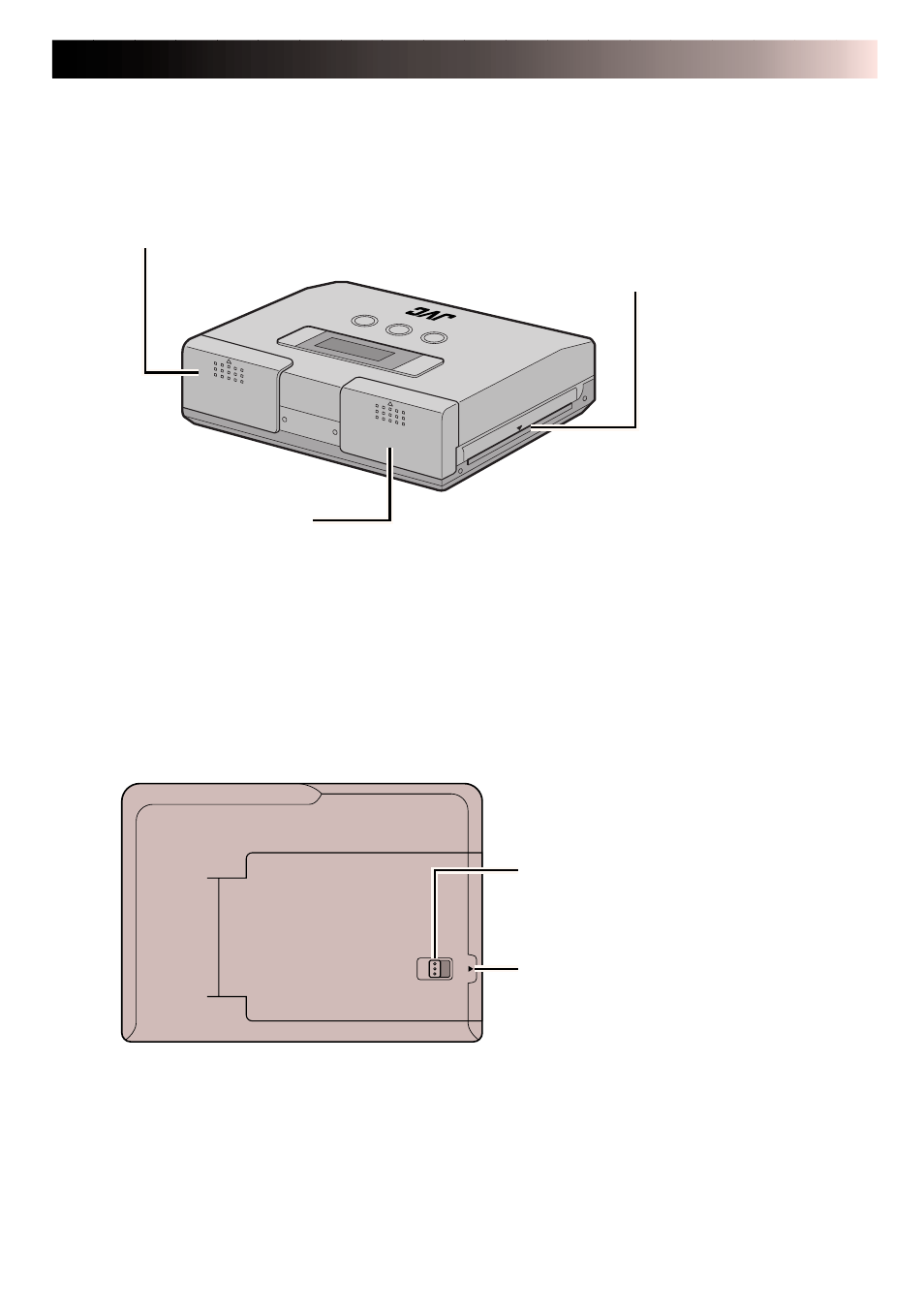Rear view bottom view | JVC MINI VIDEO PRINTER GV-HT1 User Manual | Page 12 / 47