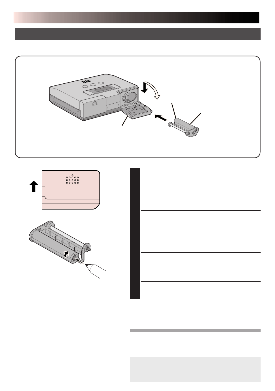 Installation of ink cassette | JVC MINI VIDEO PRINTER GV-HT1 User Manual | Page 19 / 47