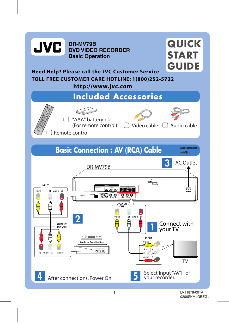 JVC DR-MV79B User Manual | 6 pages