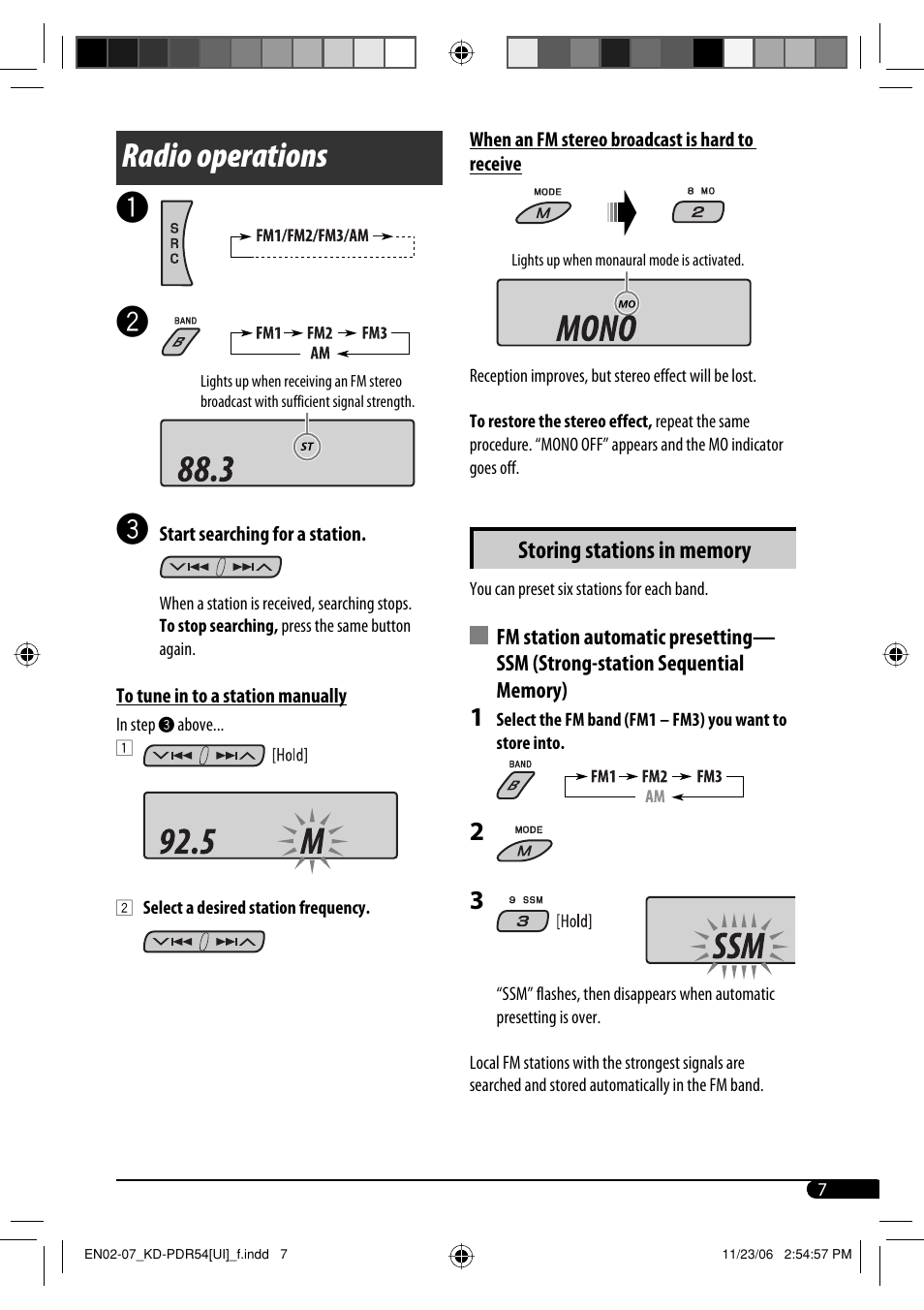 Radio operations | JVC KD-PDR50 User Manual | Page 95 / 198