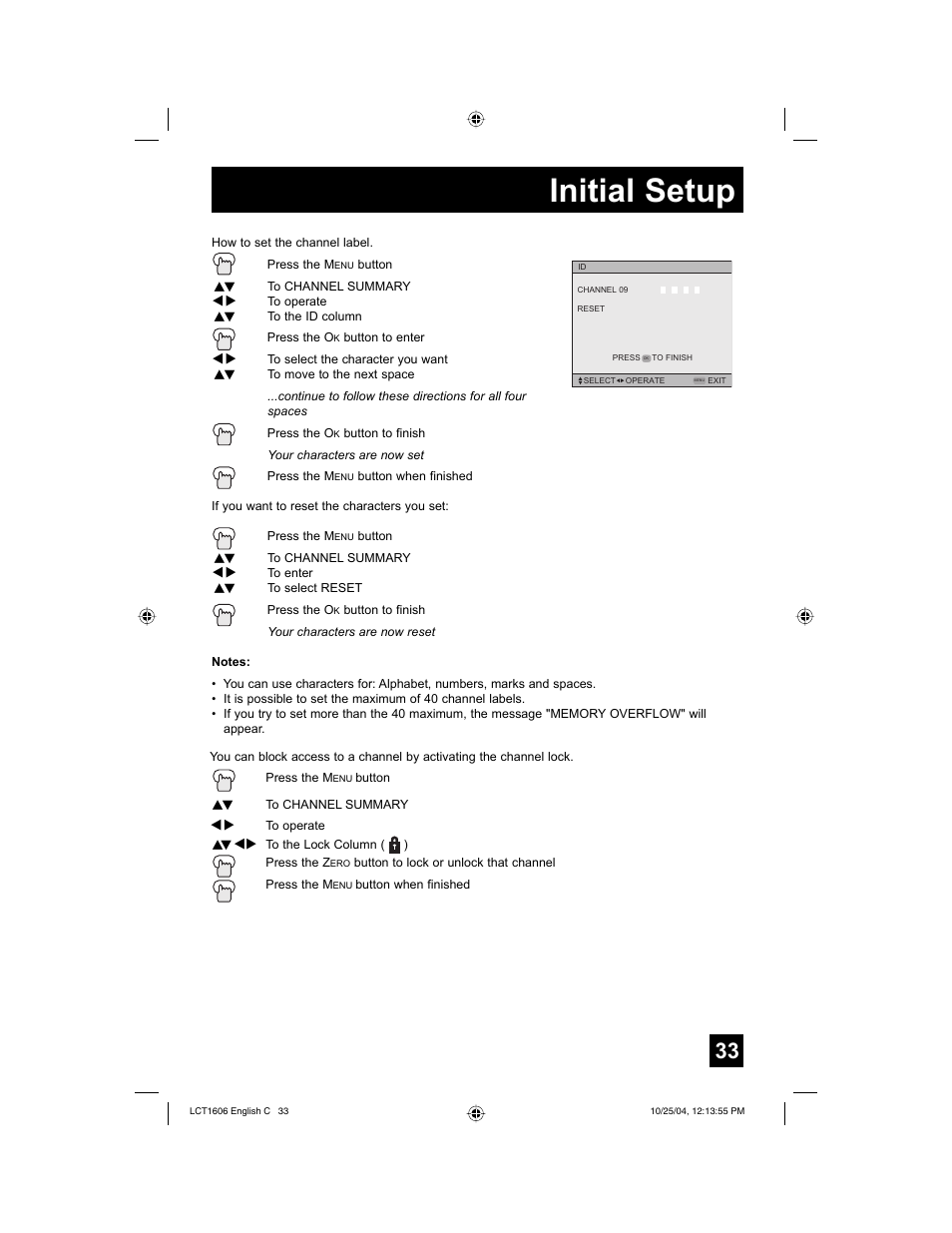 Initial setup | JVC LCT1606-001B-A User Manual | Page 33 / 72