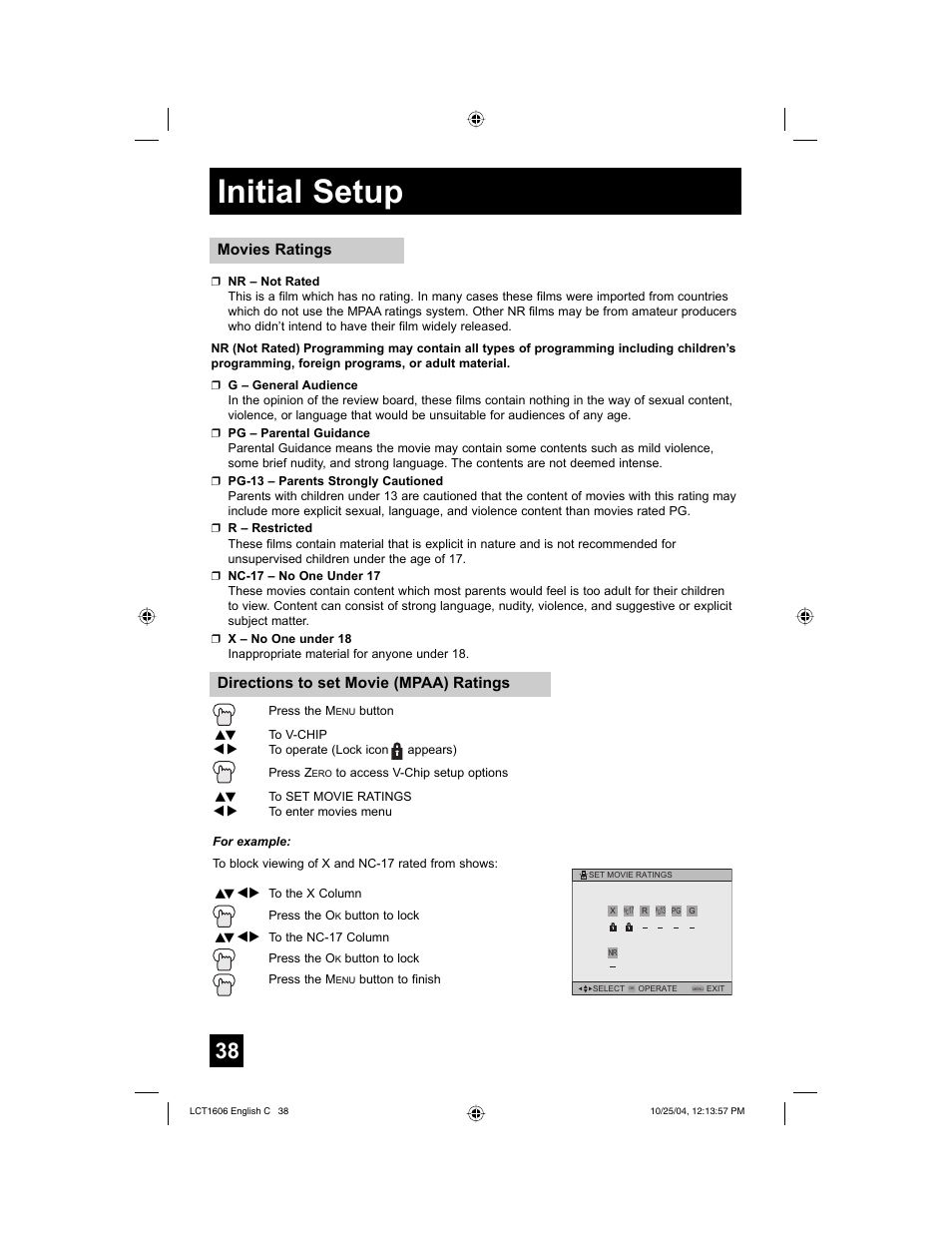 Initial setup | JVC LCT1606-001B-A User Manual | Page 38 / 72