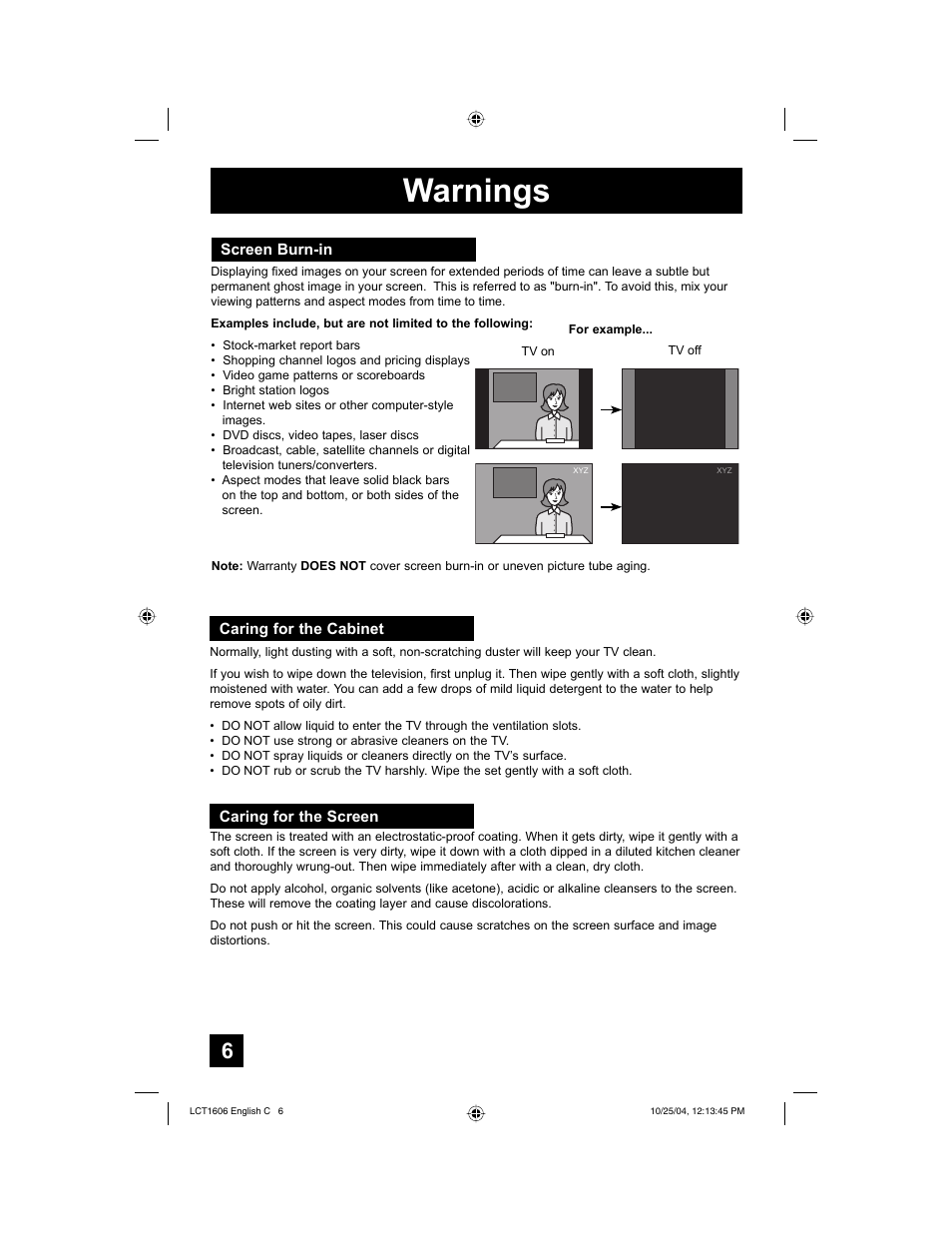 Warnings | JVC LCT1606-001B-A User Manual | Page 6 / 72