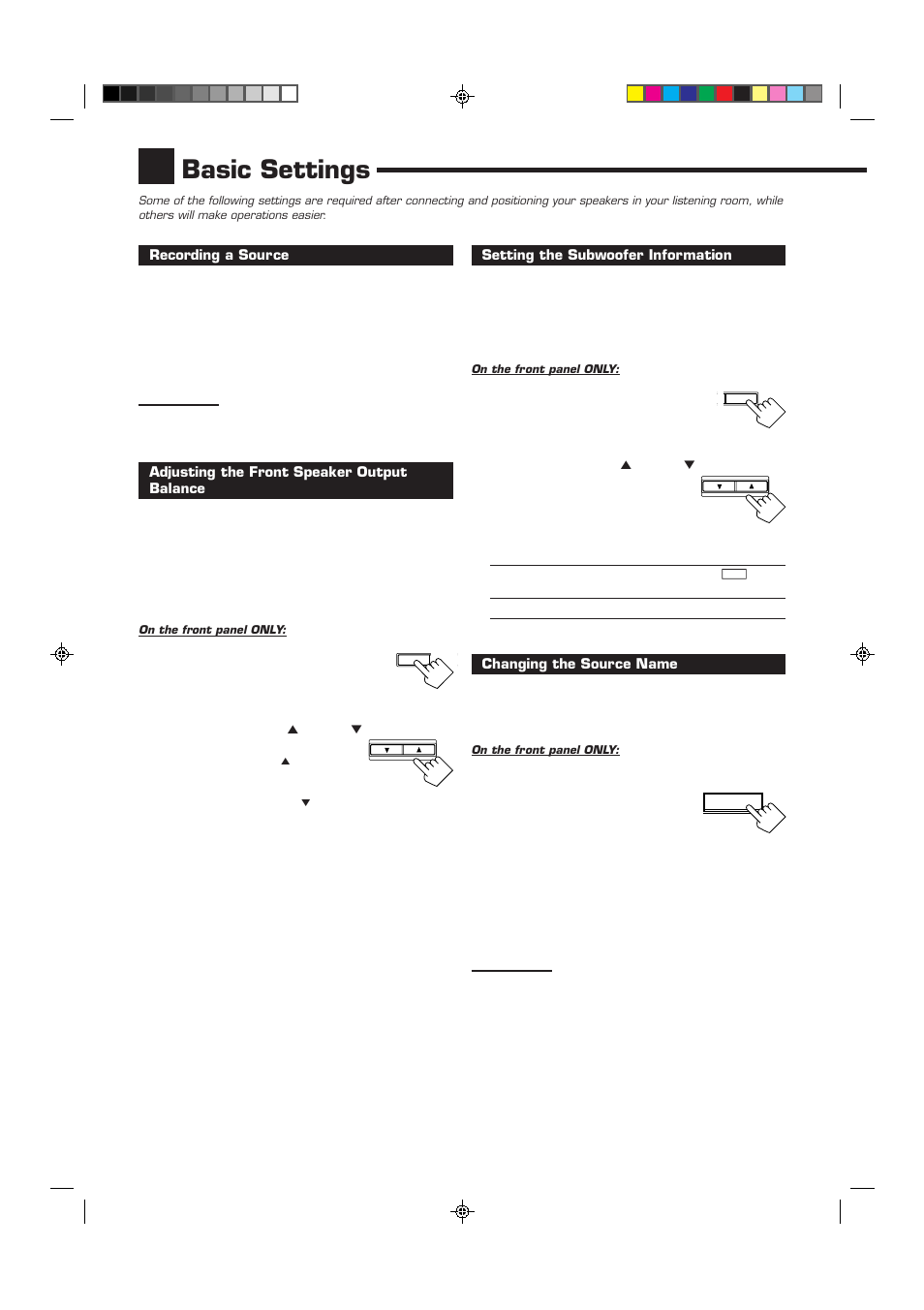 Basic settings | JVC RX-6010VBK User Manual | Page 14 / 36