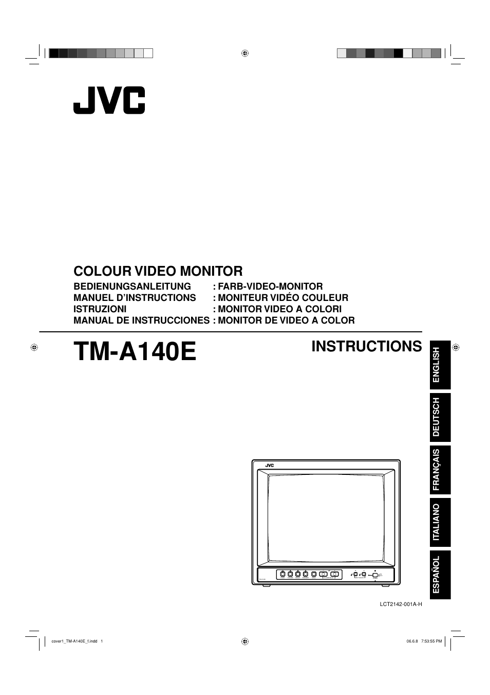 JVC Colour Video Monitor TM-A140E User Manual | 16 pages