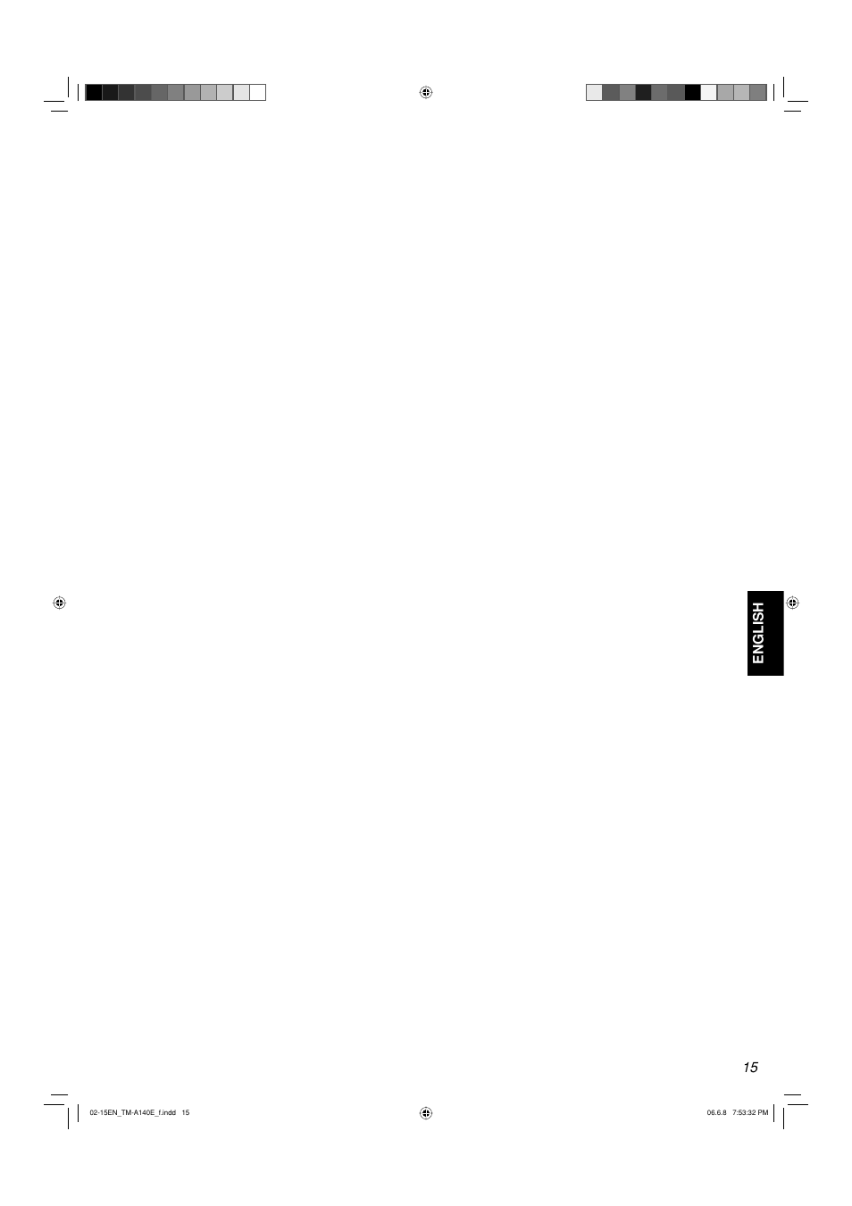 15 english | JVC Colour Video Monitor TM-A140E User Manual | Page 15 / 16