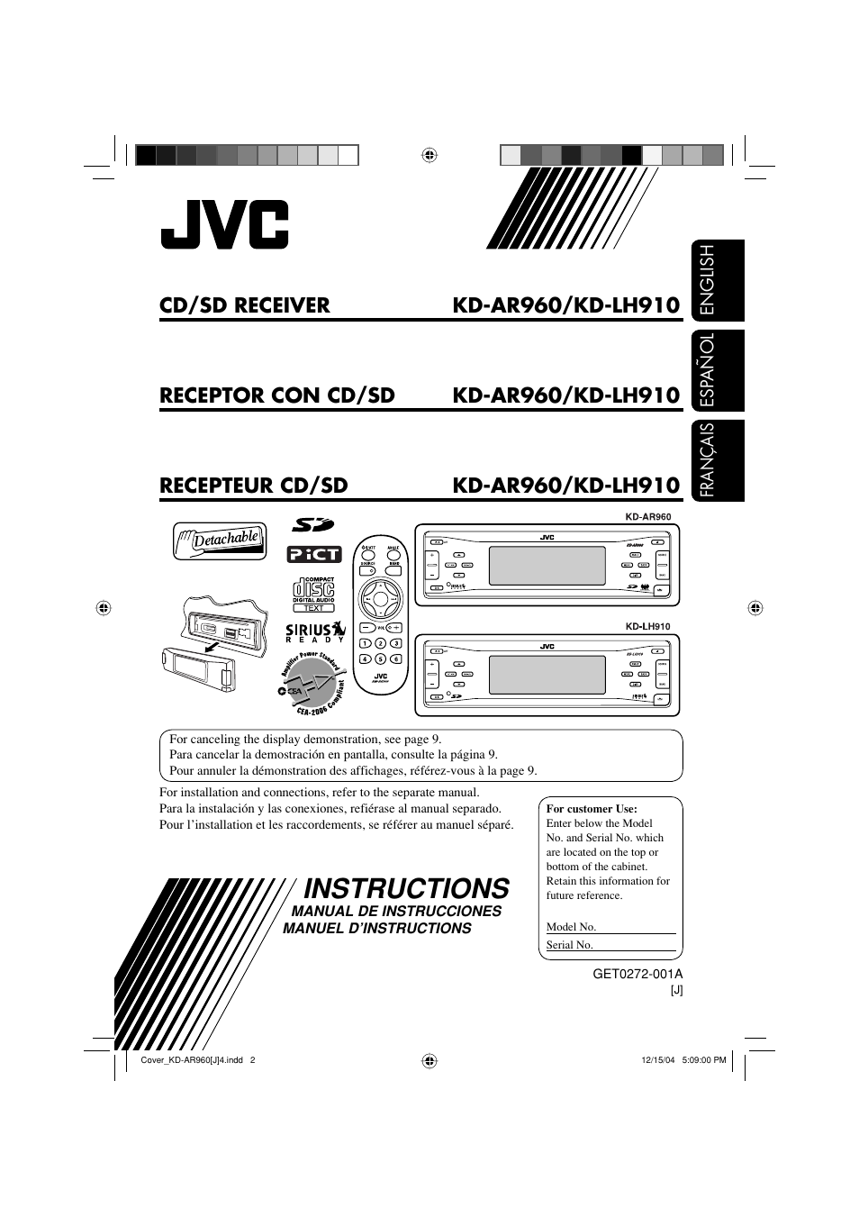 JVC KD-LH910 User Manual | 58 pages