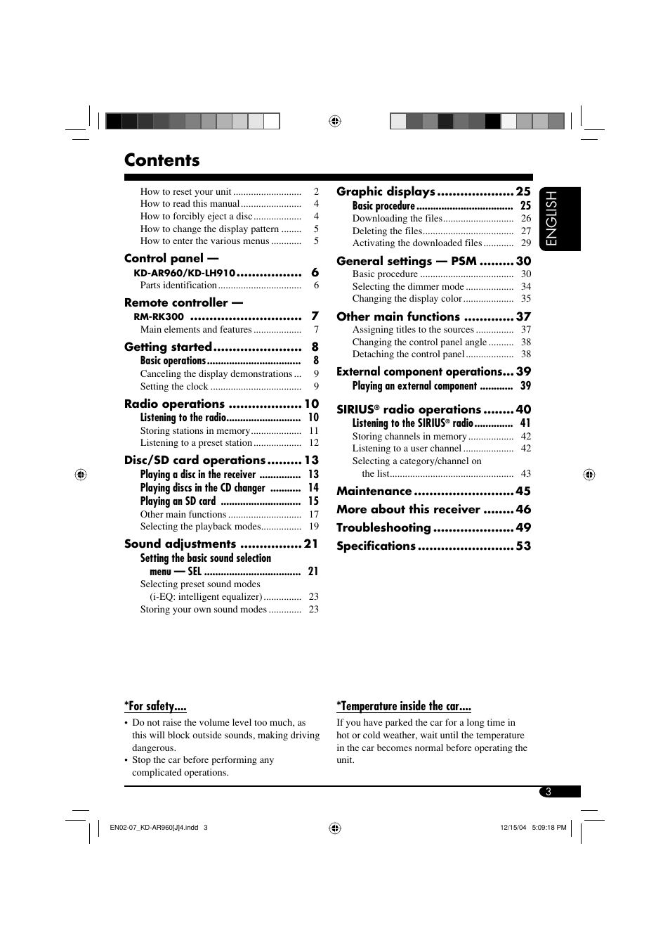 JVC KD-LH910 User Manual | Page 3 / 58