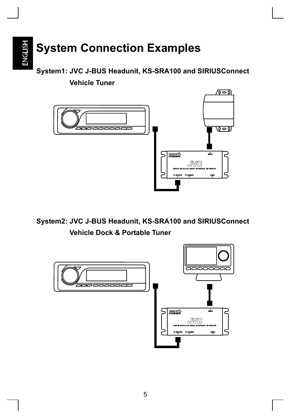 System connection examples | JVC KS-SRA100 User Manual | Page 6 / 8