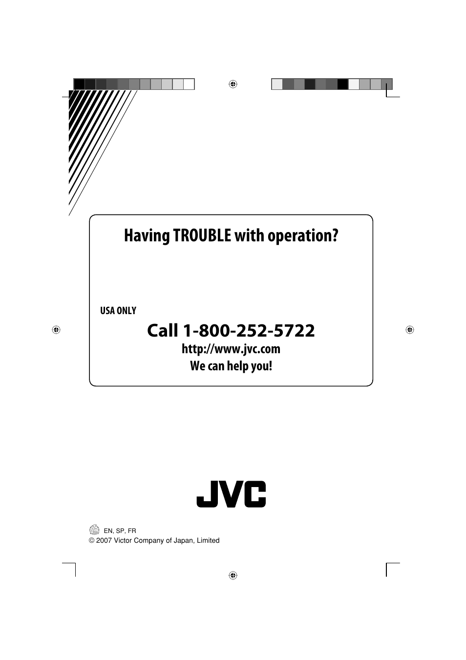 Having trouble with operation | JVC KS-SRA100 User Manual | Page 8 / 8