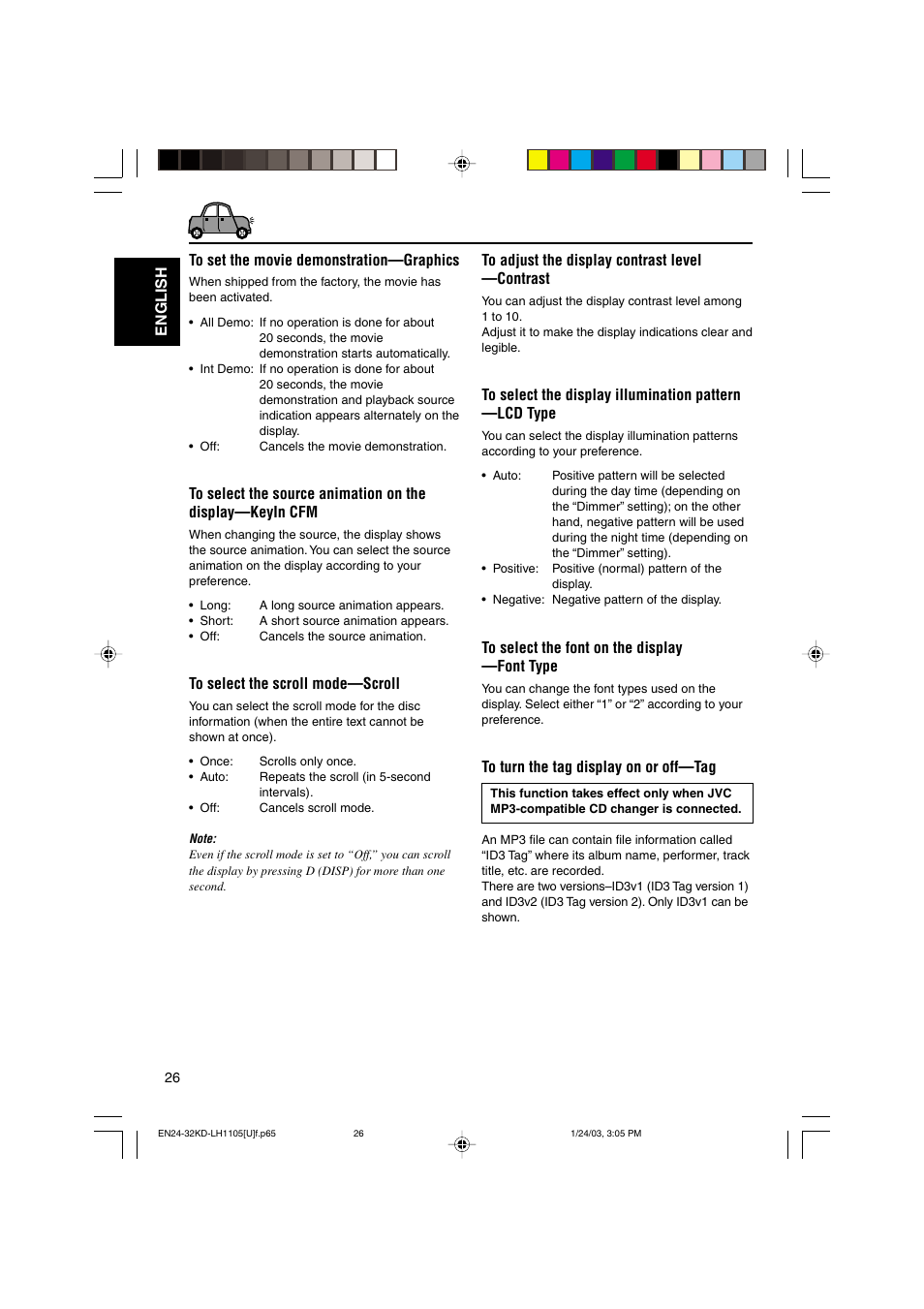 JVC KD-LH1105 User Manual | Page 26 / 49