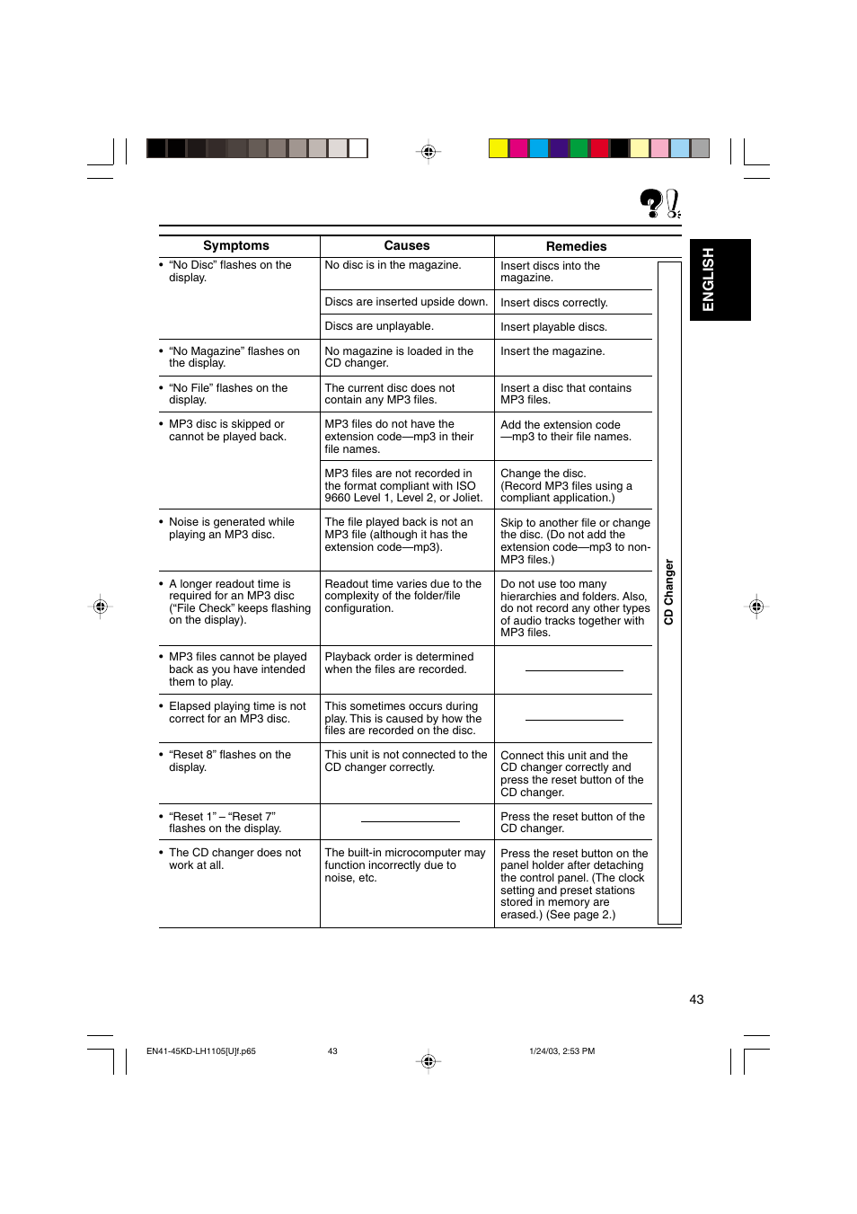 English | JVC KD-LH1105 User Manual | Page 43 / 49