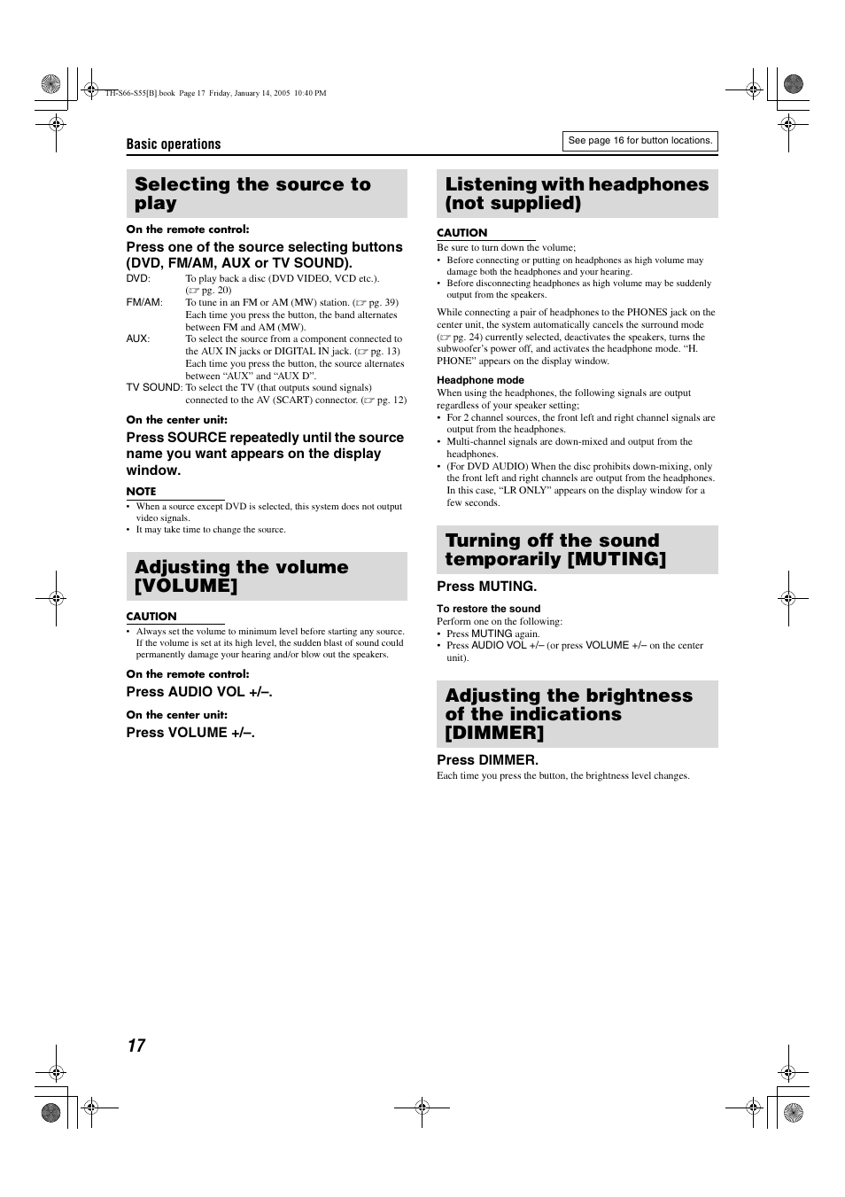 JVC TH-S66 User Manual | Page 20 / 49