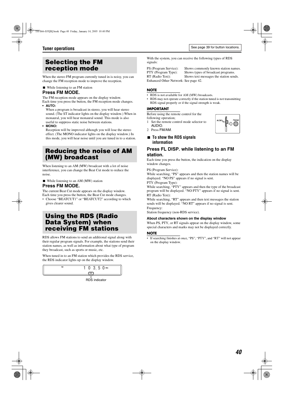 JVC TH-S66 User Manual | Page 43 / 49