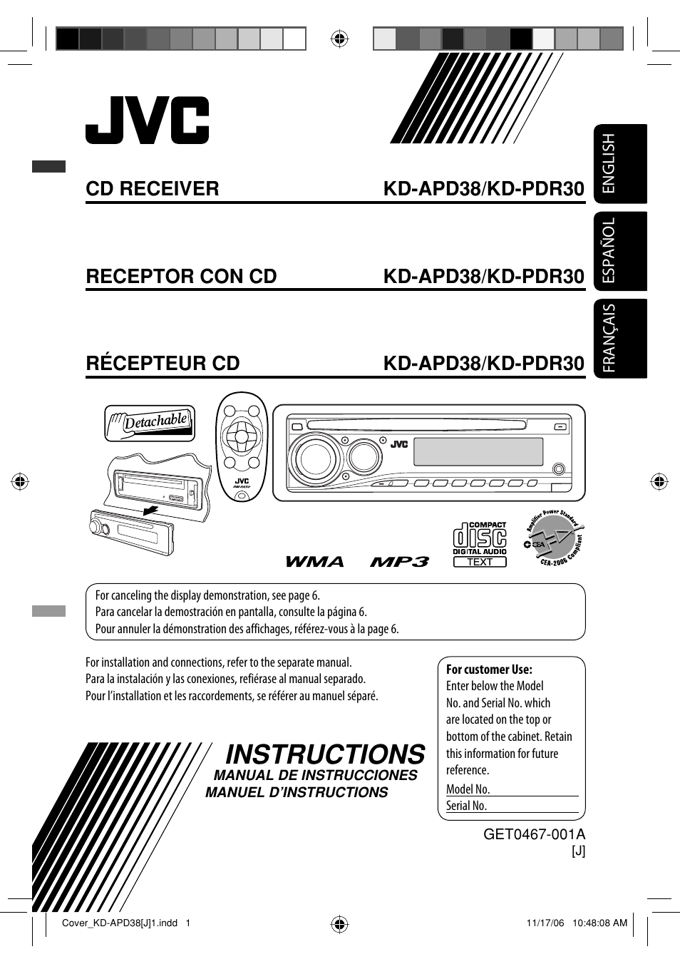 JVC KD-APD38 User Manual | 172 pages