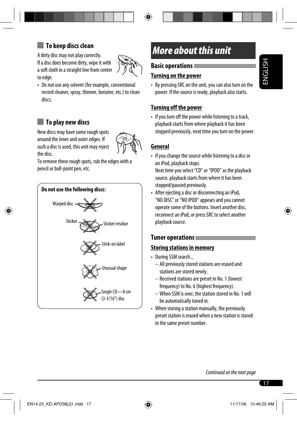 More about this unit | JVC KD-APD38 User Manual | Page 17 / 172