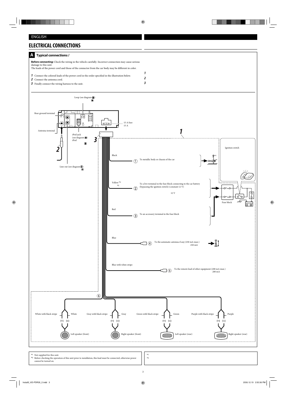 Electrical connections, English | JVC KD-APD38 User Manual | Page 171 / 172