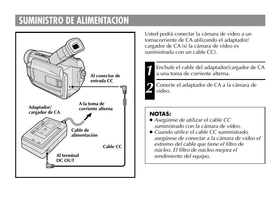 Suministro de alimentacion | JVC AA-V40EG User Manual | Page 30 / 88