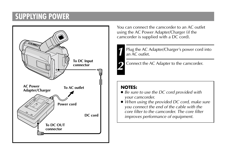 Supplying power | JVC AA-V40EG User Manual | Page 6 / 88