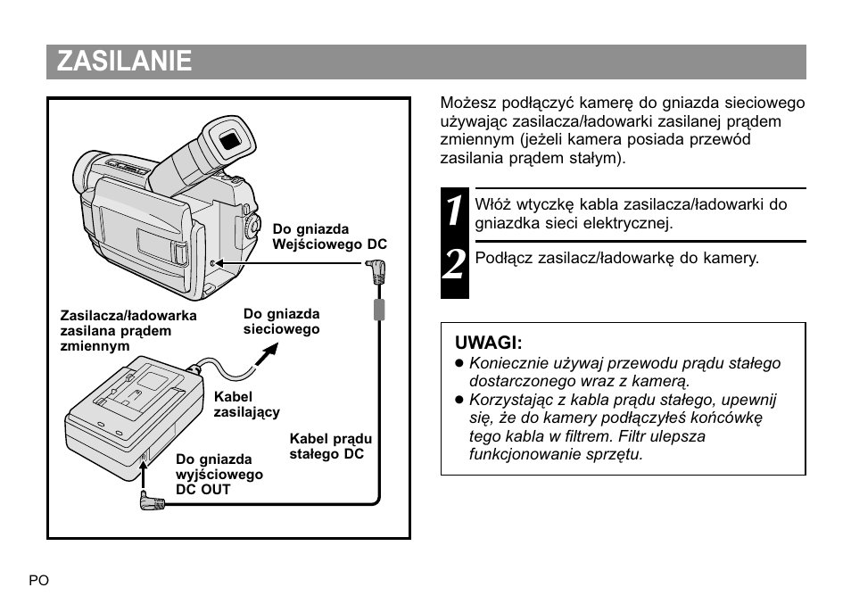 Zasilanie | JVC AA-V40EG User Manual | Page 80 / 88