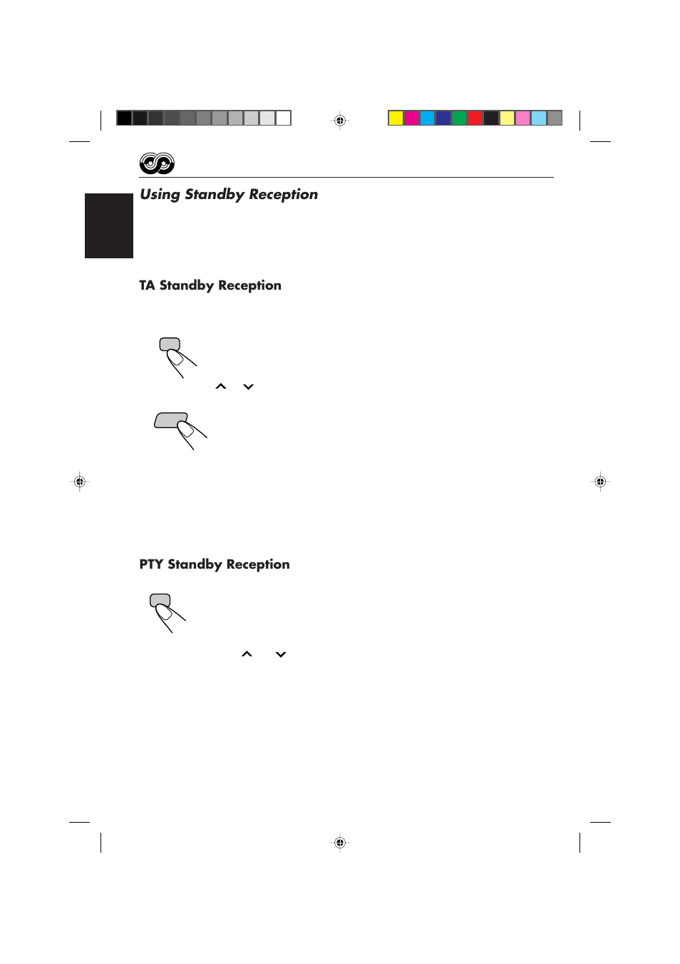 Using standby reception, Ta standby reception, Pty standby reception | JVC KS-F353R User Manual | Page 10 / 32