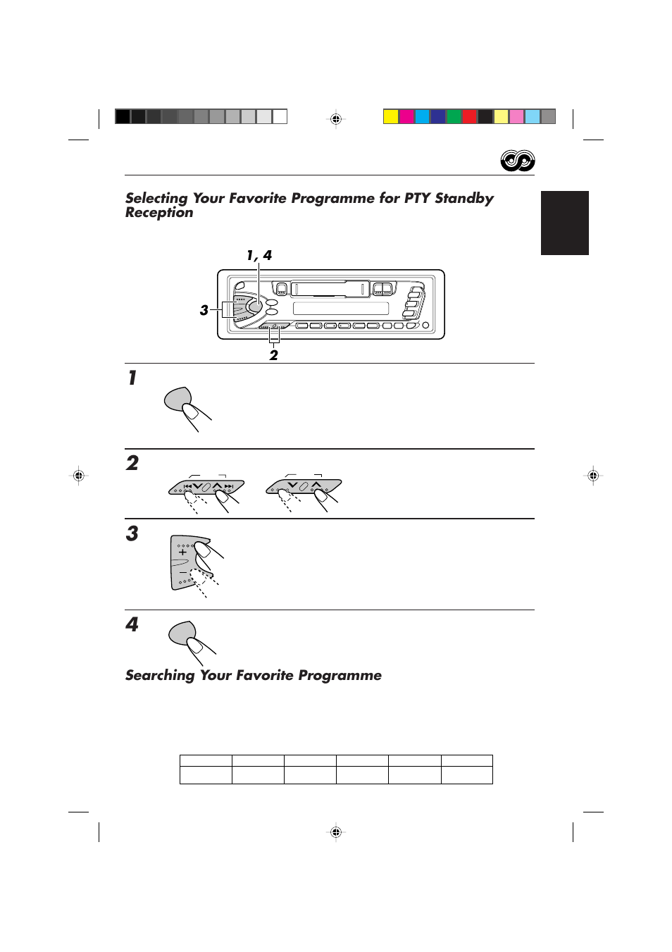 Finish setting. searching your favorite programme | JVC KS-F353R User Manual | Page 11 / 32