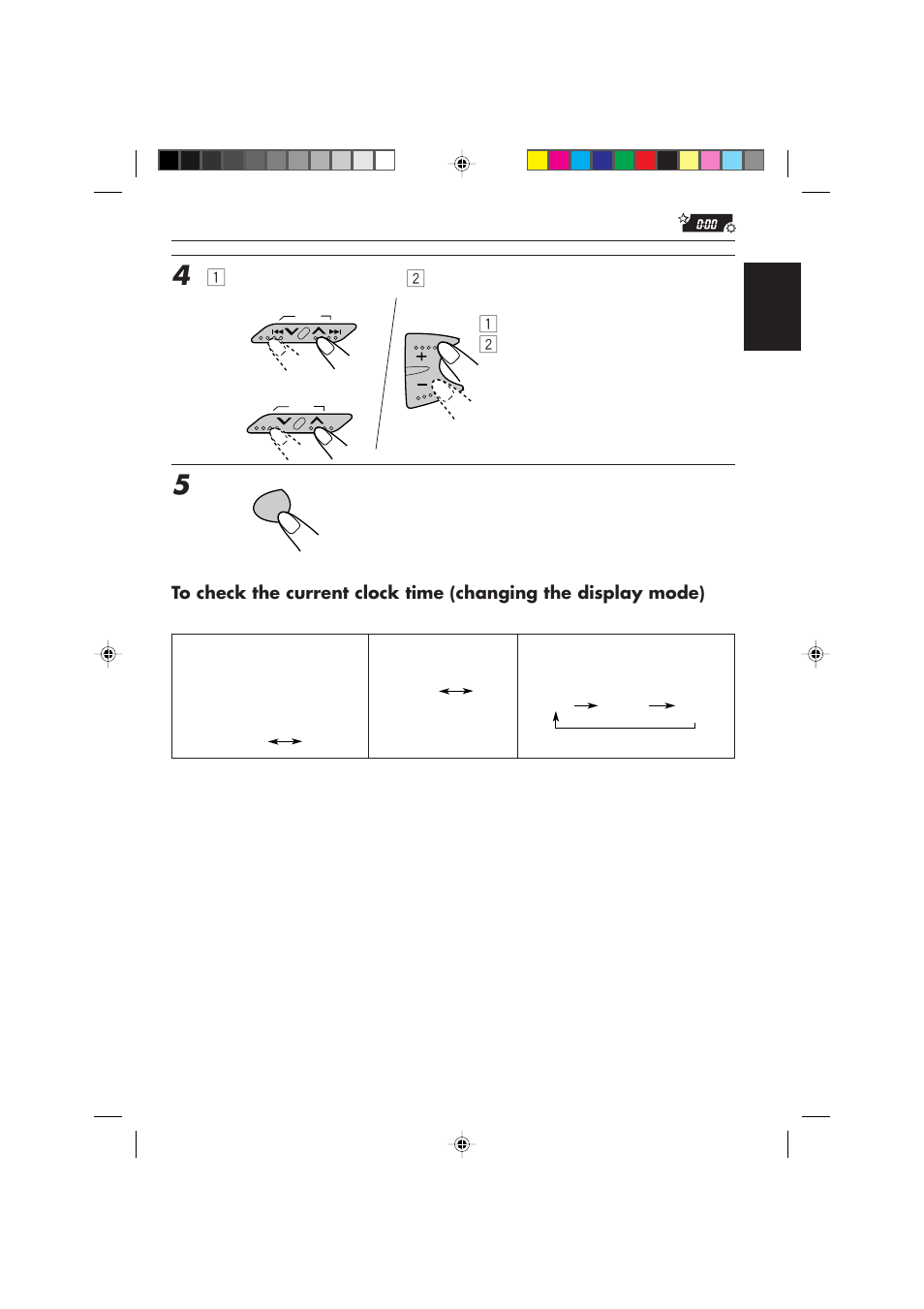 Start the clock | JVC KS-F353R User Manual | Page 21 / 32
