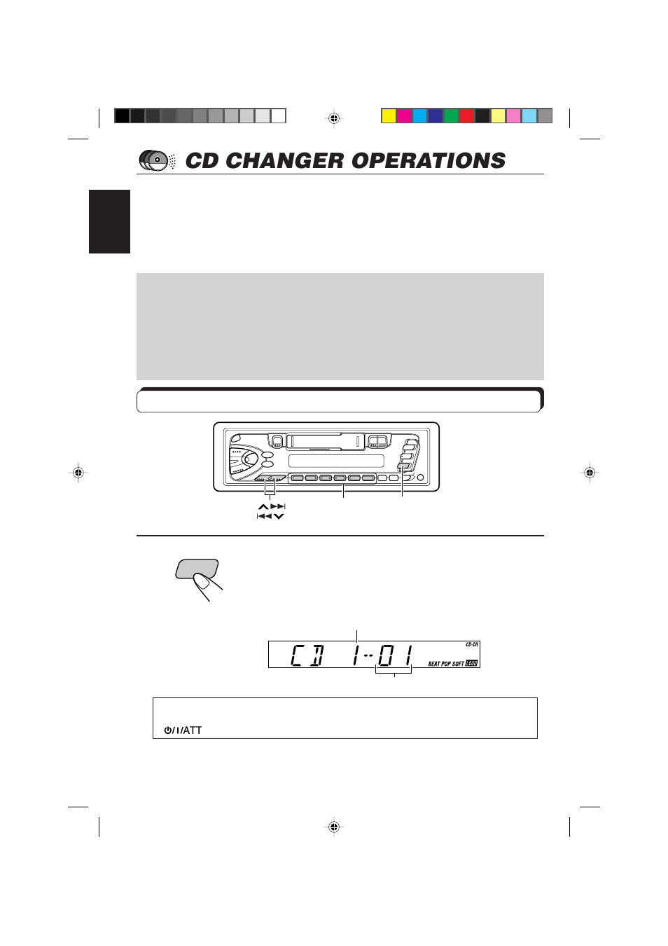 Cd changer operations, Playing cds, Select the cd automatic changer | JVC KS-F353R User Manual | Page 26 / 32
