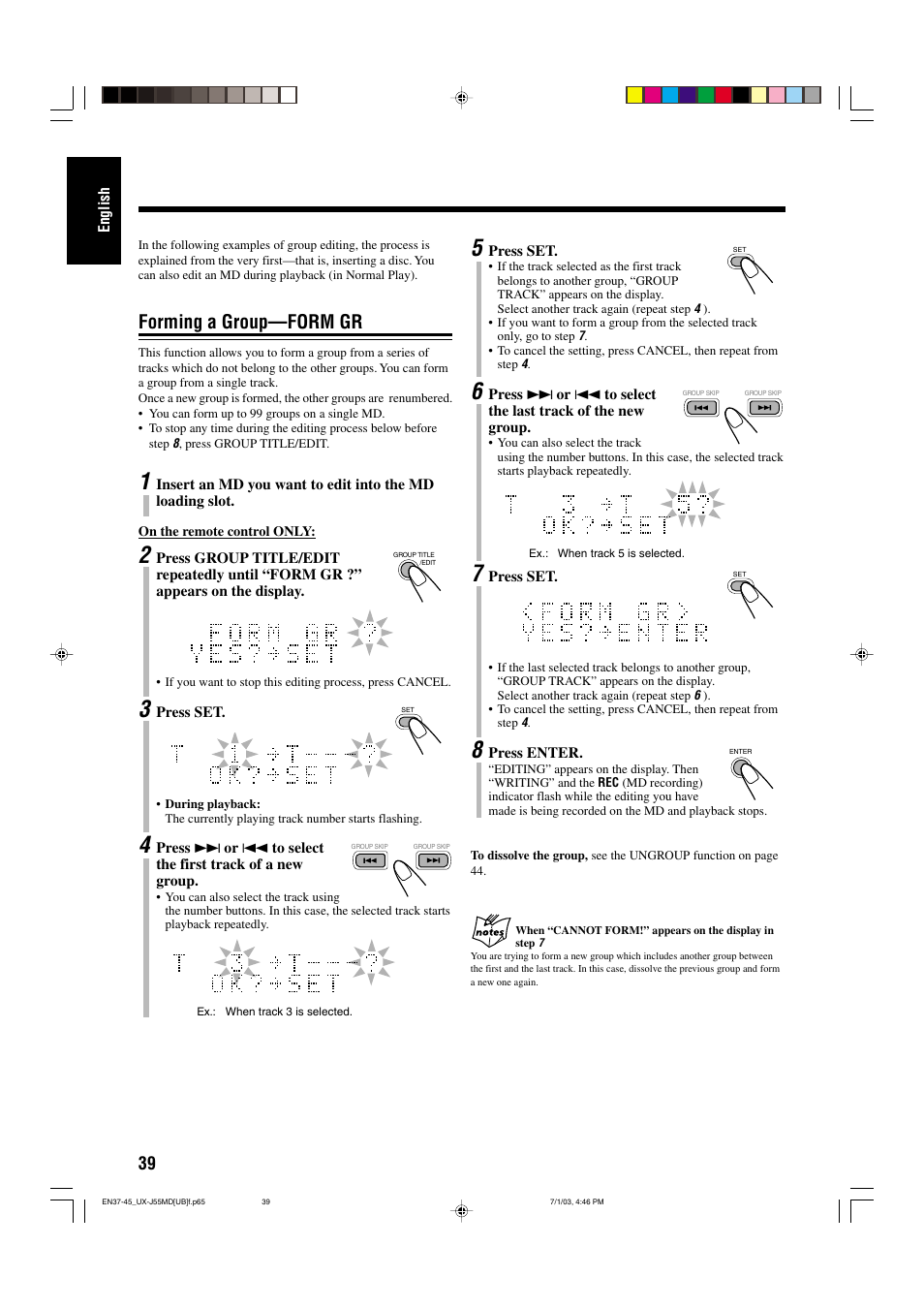 Forming a group—form gr | JVC 0803AIMMDWJEM User Manual | Page 42 / 68