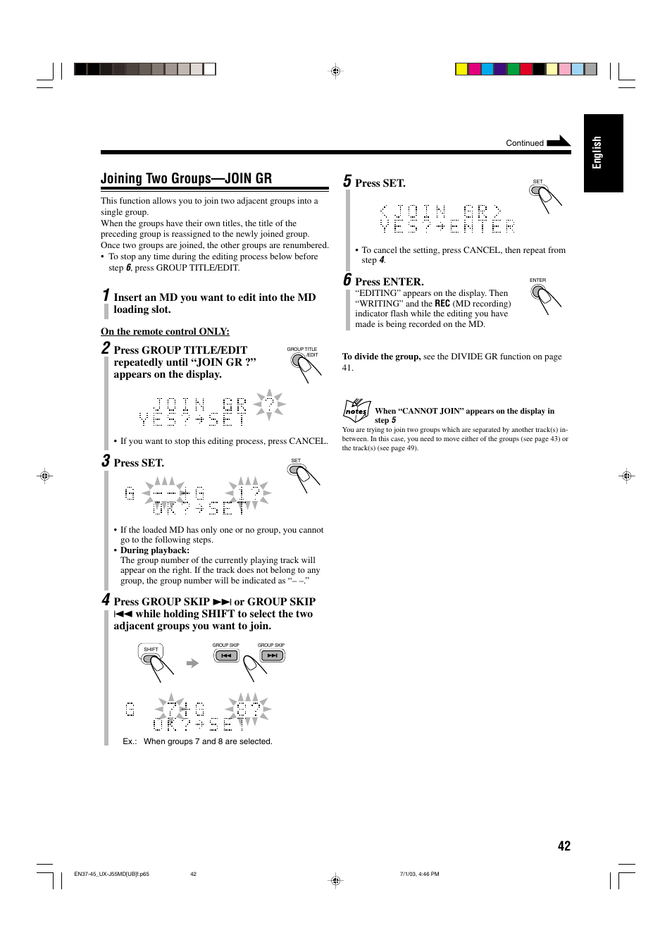 Joining two groups—join gr | JVC 0803AIMMDWJEM User Manual | Page 45 / 68