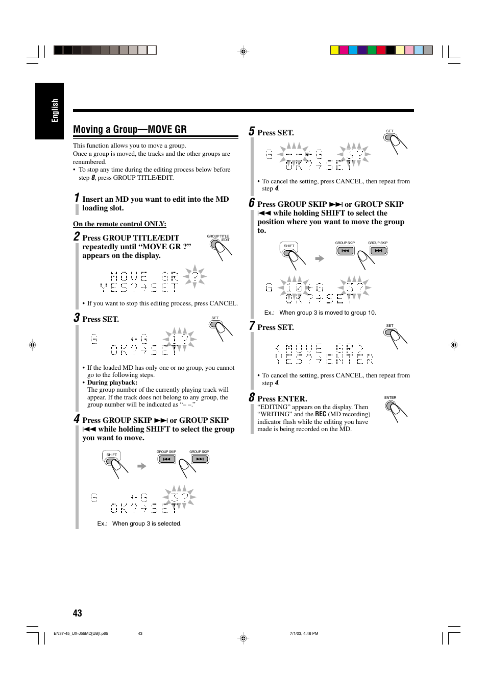 Moving a group—move gr | JVC 0803AIMMDWJEM User Manual | Page 46 / 68