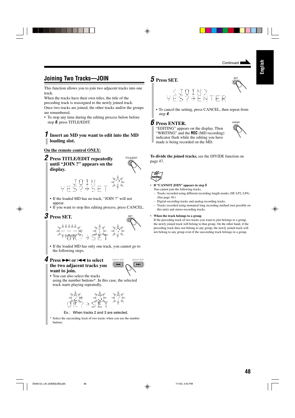 Joining two tracks—join | JVC 0803AIMMDWJEM User Manual | Page 51 / 68