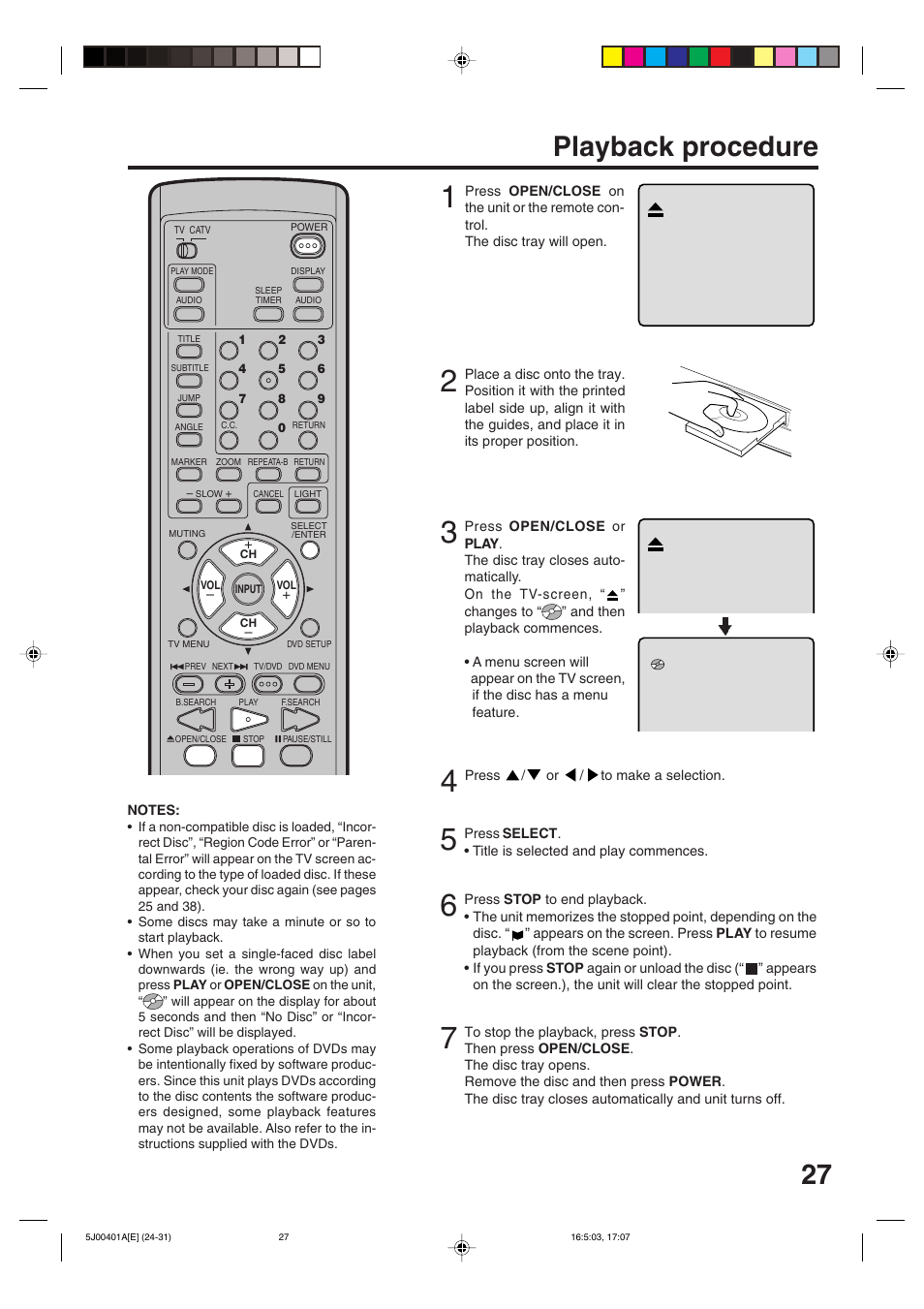 27 playback procedure | JVC AV-20FD24 User Manual | Page 27 / 50