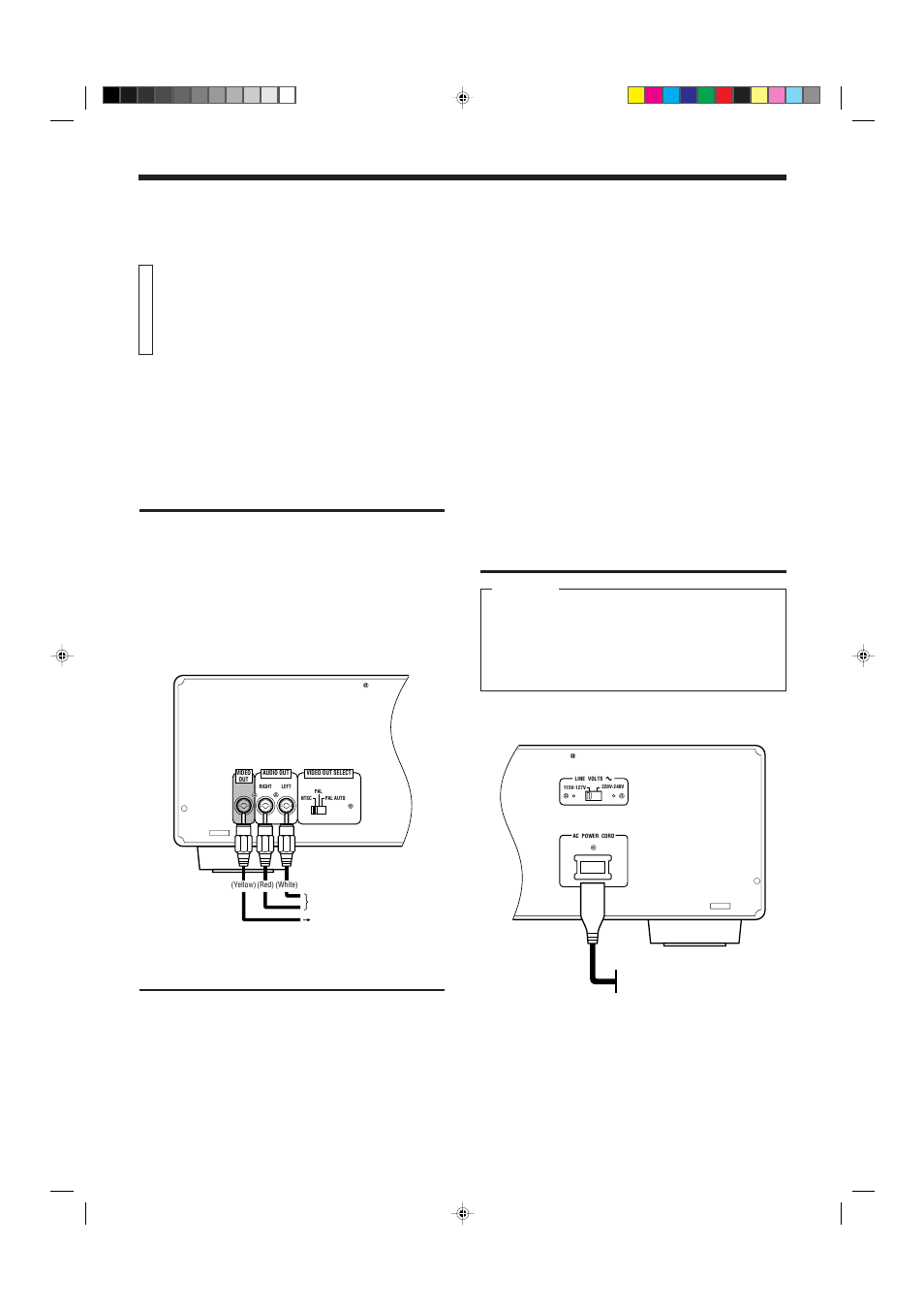 Before using for the first time, Basic connections, Connecting the power cord | Video out select, Page 2 | JVC LET0079-001A User Manual | Page 5 / 23
