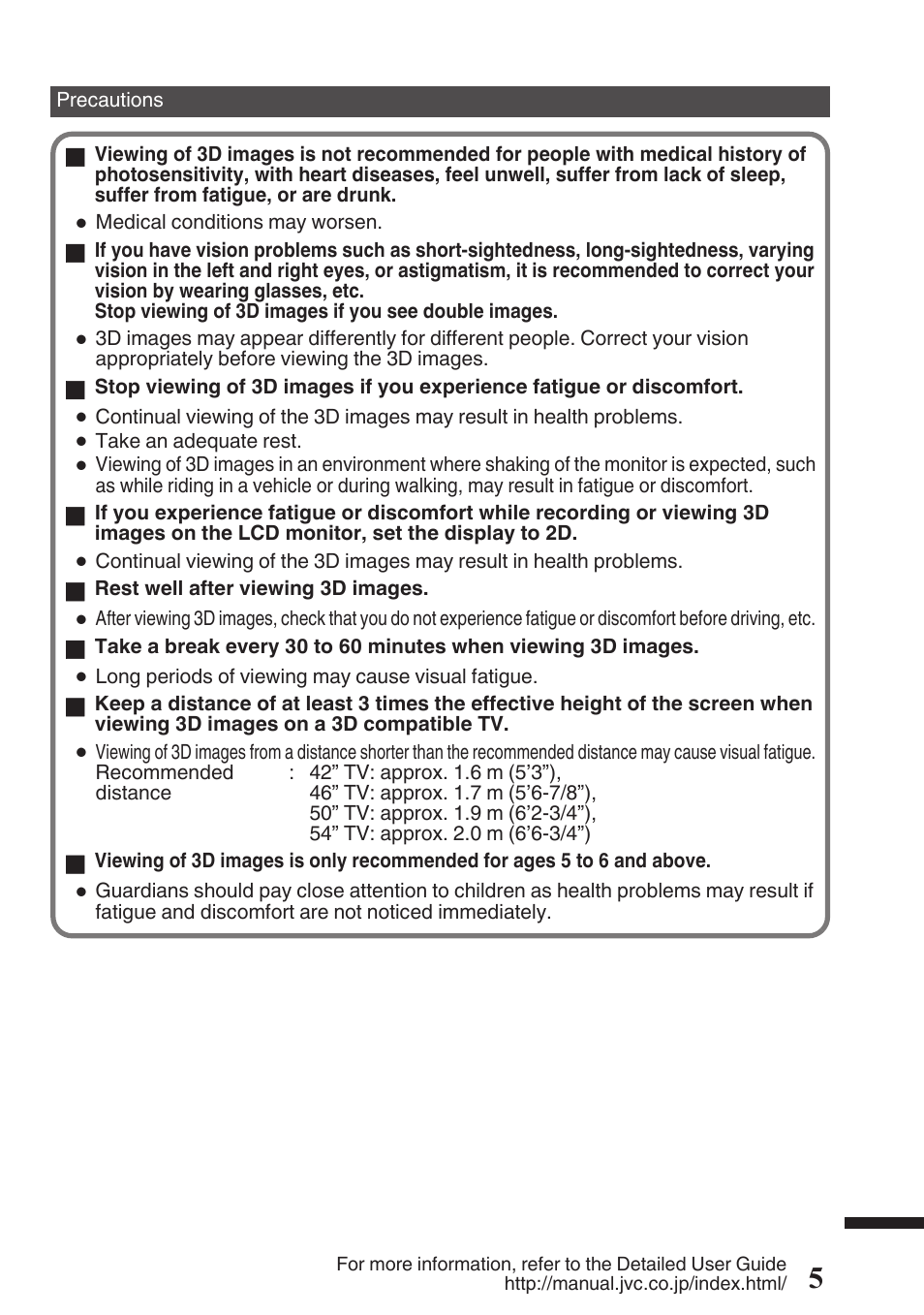JVC EVERIO GZ-HM960U User Manual | Page 5 / 120