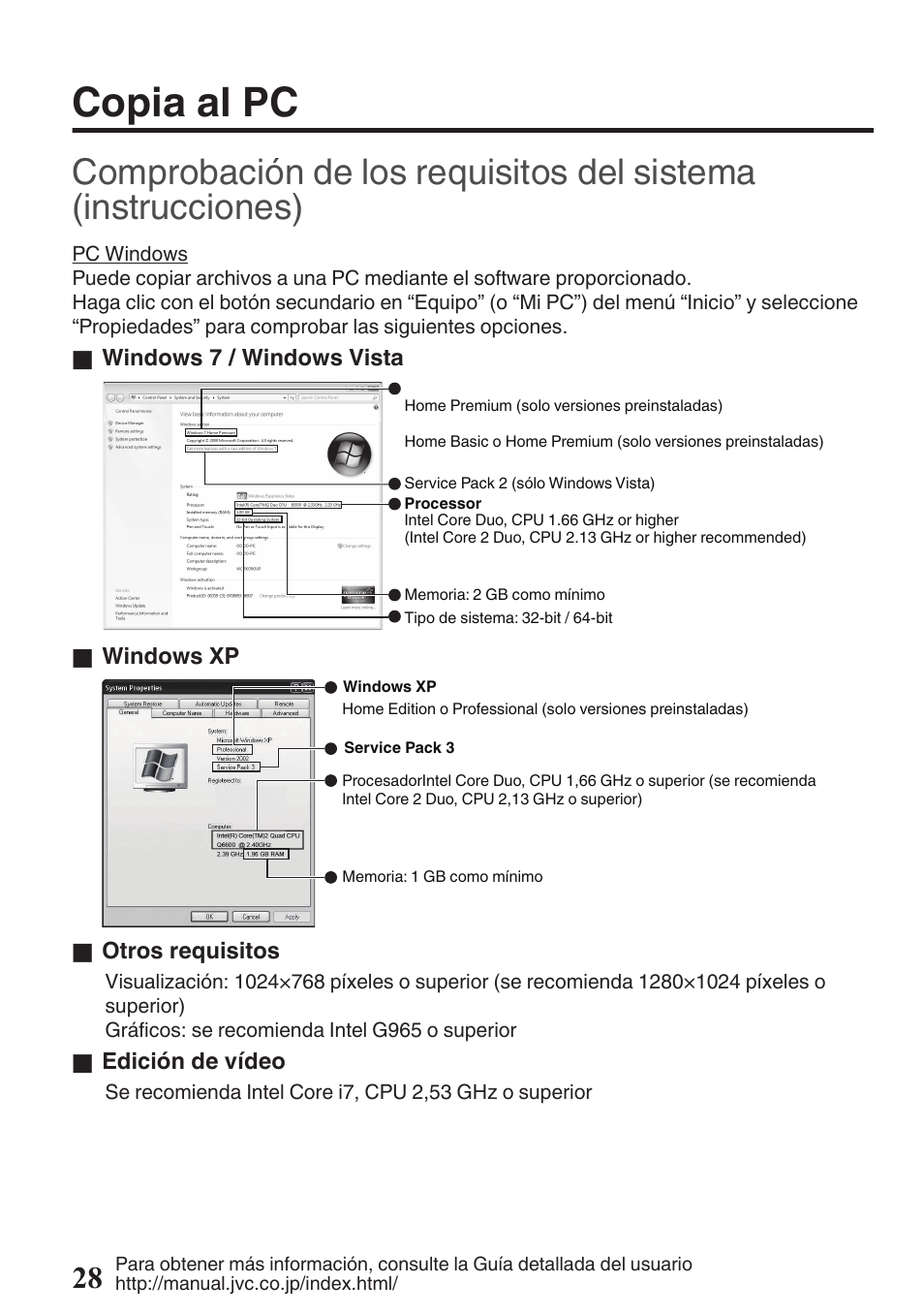 Copia al pc, P. 28 | JVC EVERIO GZ-HM960U User Manual | Page 68 / 120