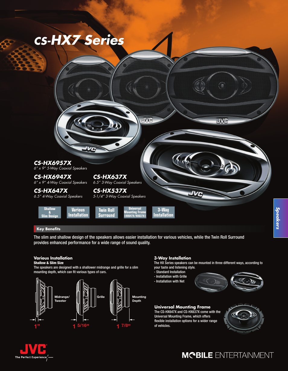 JVC CS-HX7 User Manual | 2 pages