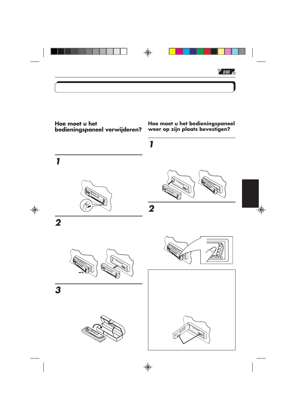 Bedieningspaneel verwijderen | JVC F540R User Manual | Page 115 / 122